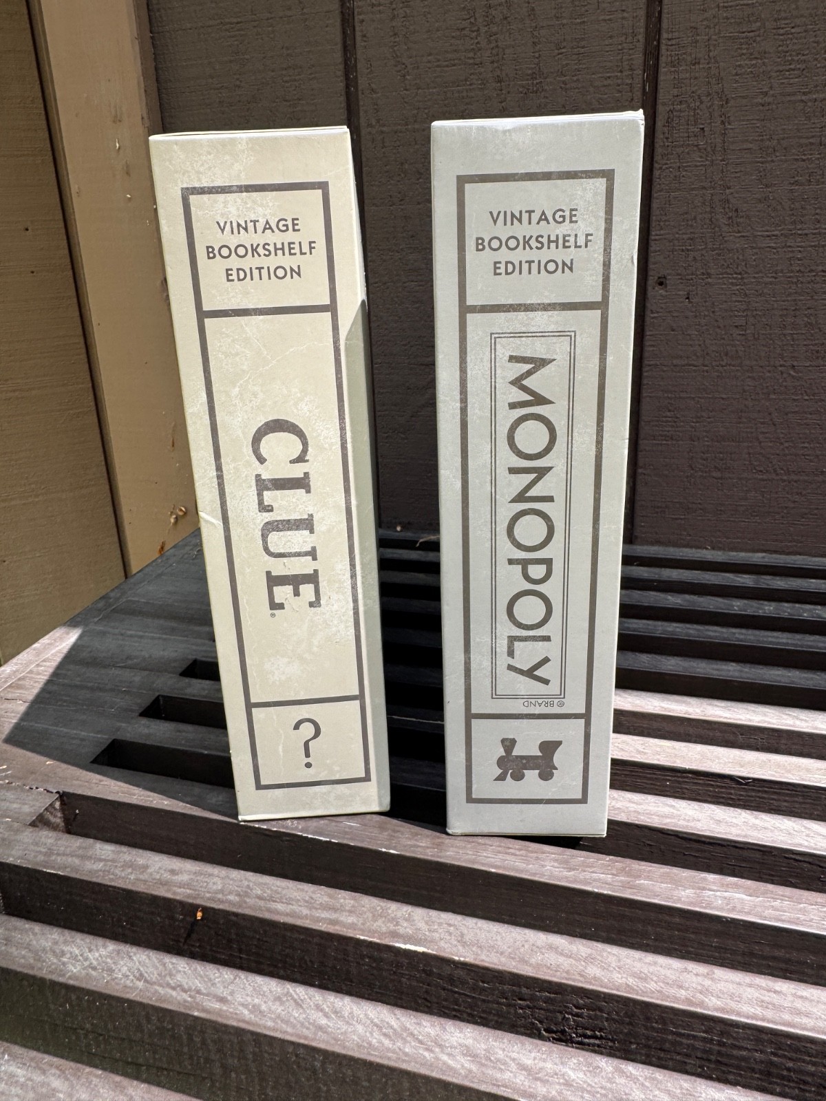 WS Game Company Vintage Board Games Bookshelf Collection – Monopoly & Clue