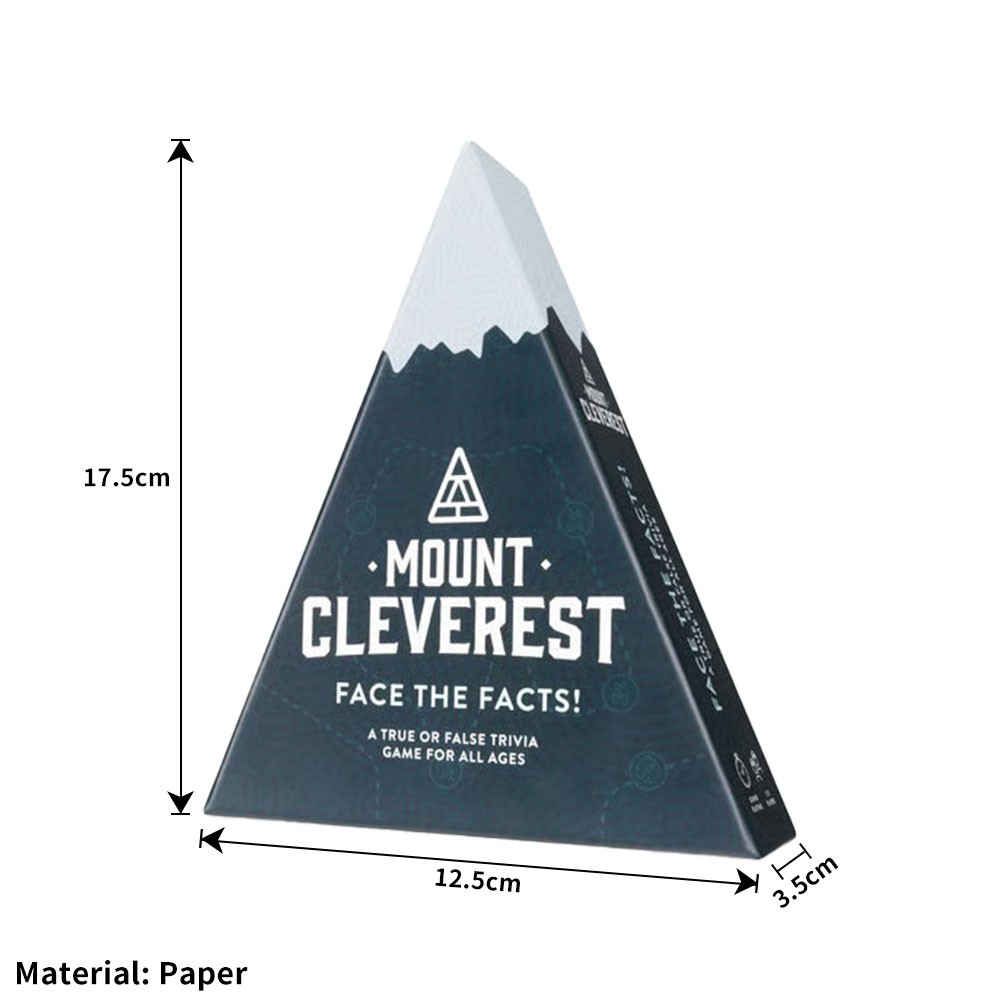 MOUNT CLEVEREST Trivia Game – True or False, Fun Family Travel Game AE