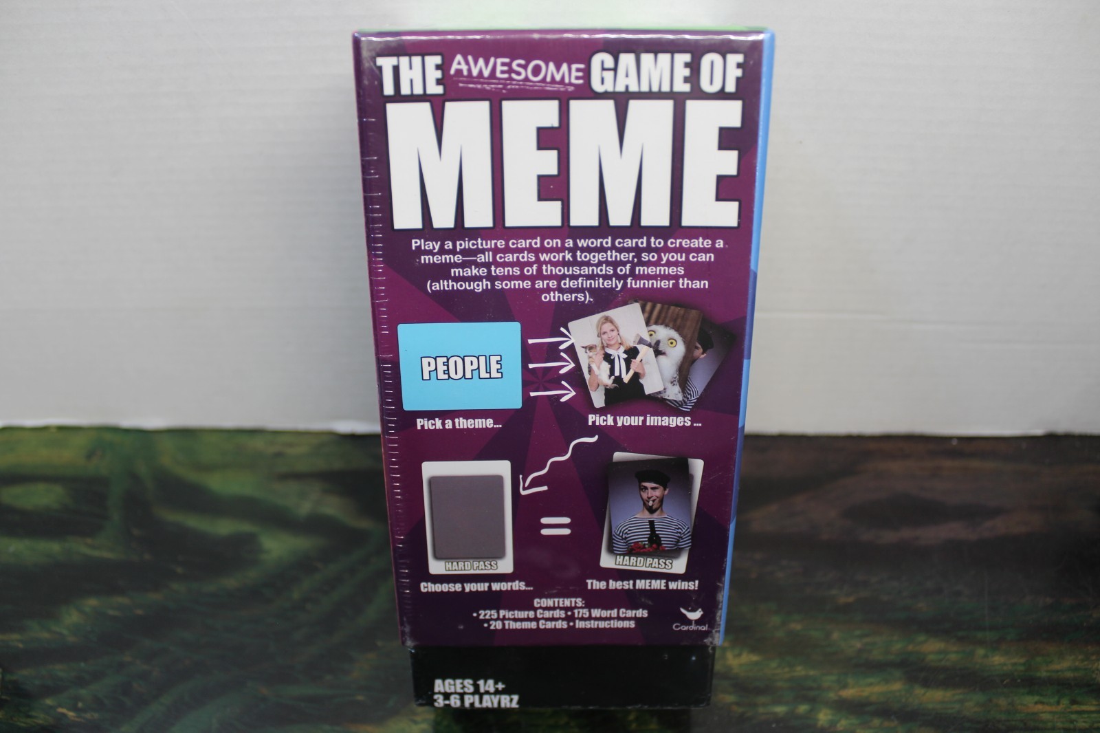 The Awesome Game of Meme Cards Game Box Ages 14+ 3-6 Players