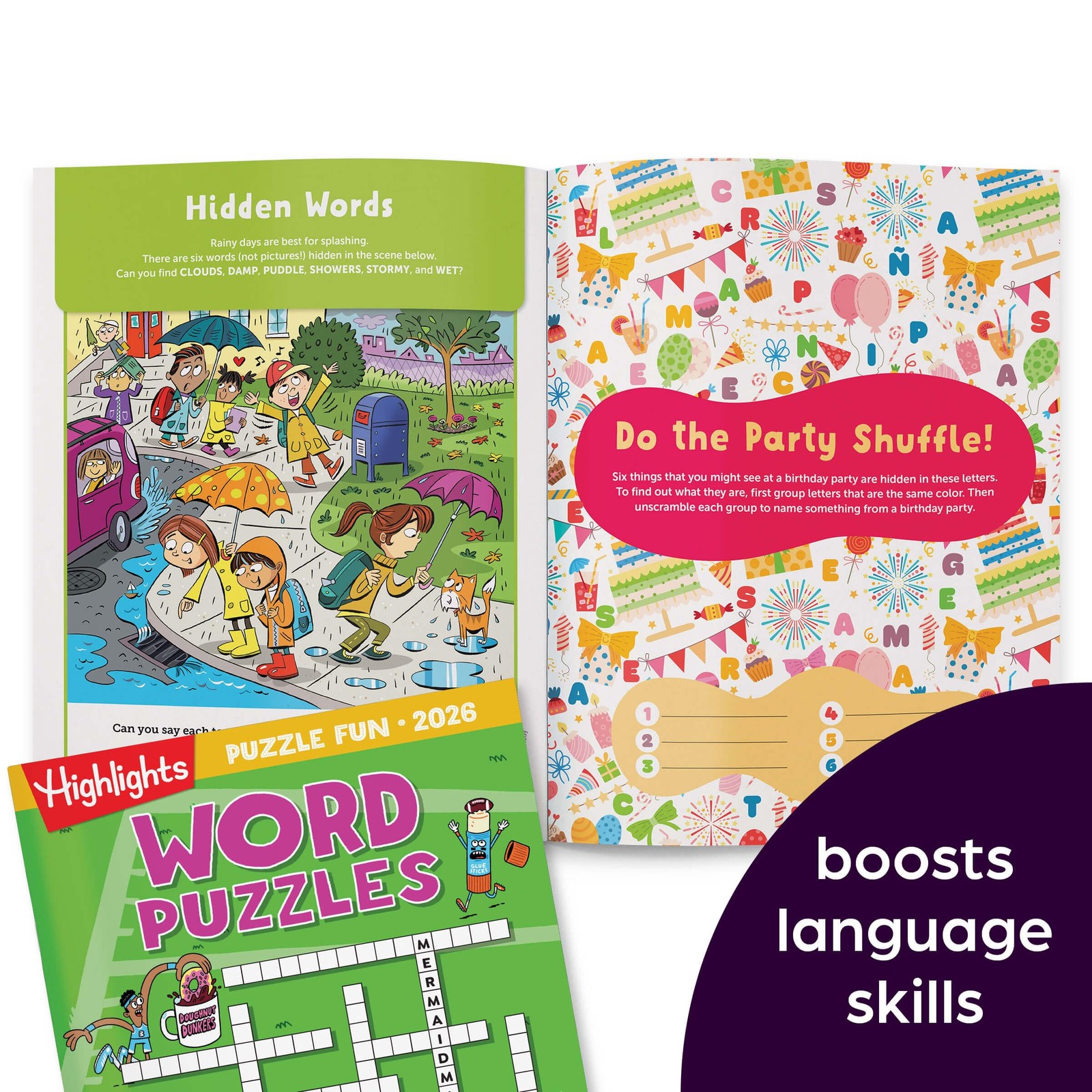 Activity Book Set 4 Fun Puzzle Mazes Word Games Brain Teasers Kids 2026 Gift