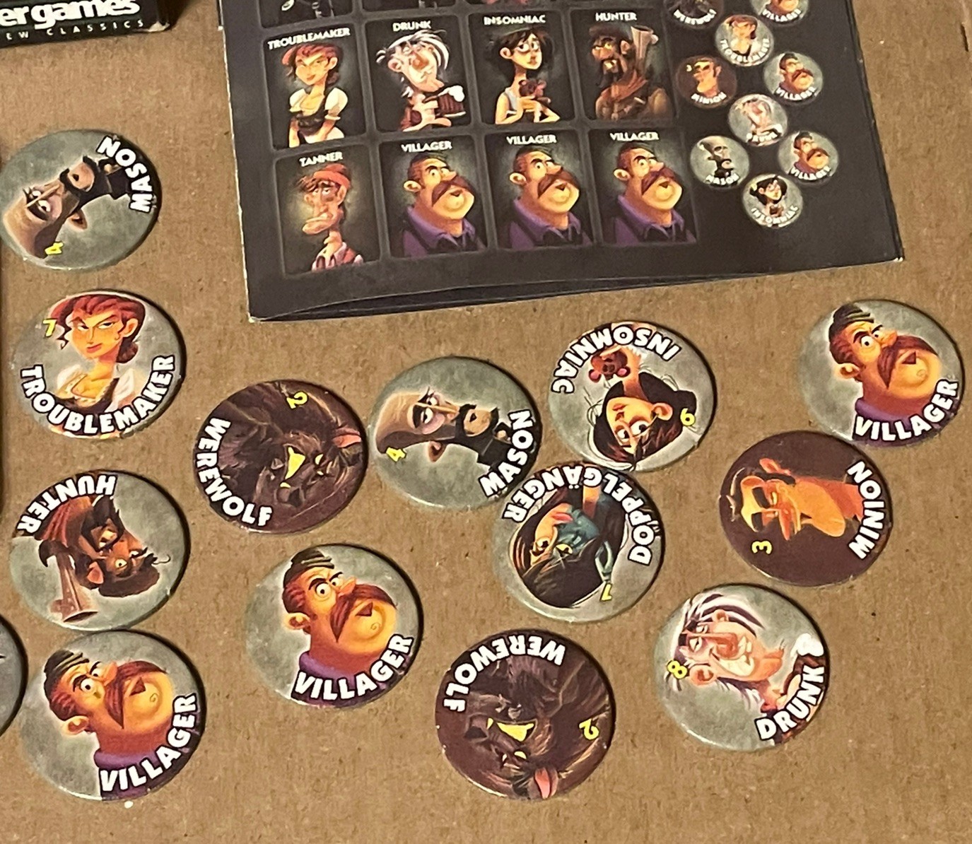 One Night Ultimate Werewolf Card Game Bezier Games Complete 2016 Original!
