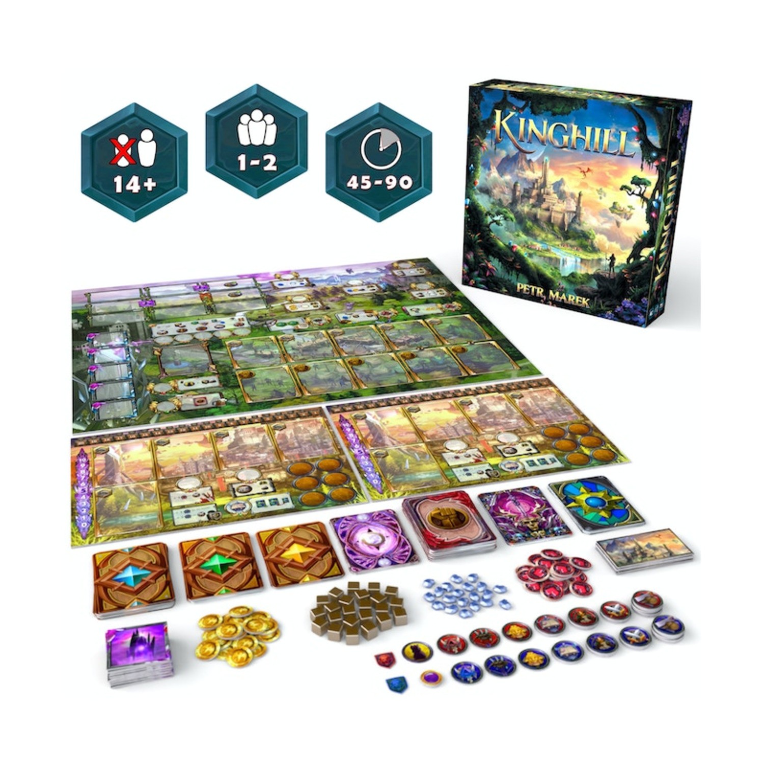 Violet Dragon Strategy Games Kinghill (Kickstarter Ed) Box EX/NM