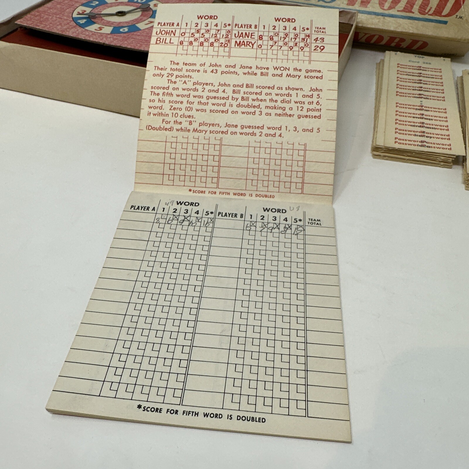 Vintage Password Game 1963 Complete Milton Bradley 4260 USA
