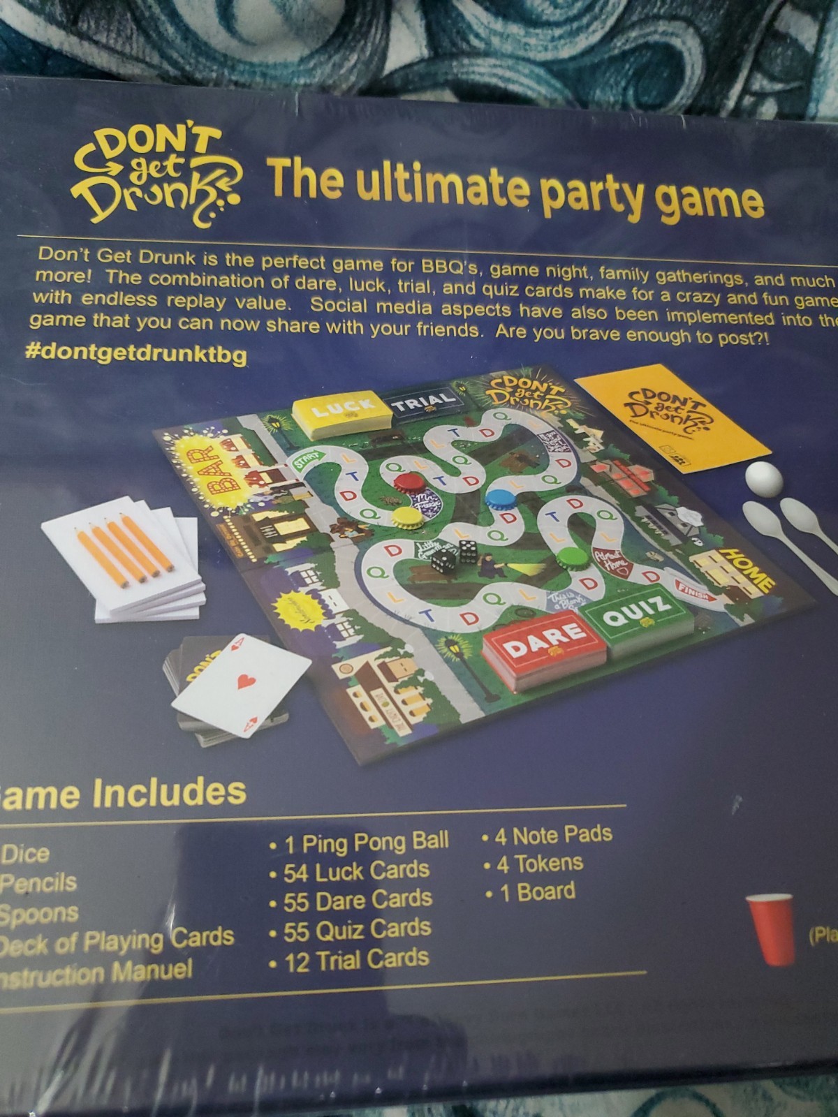 DONT GET DRUNK. THE ULTIMATE PARTY GAME NEW SEALED + Spin The Bottle Game.
