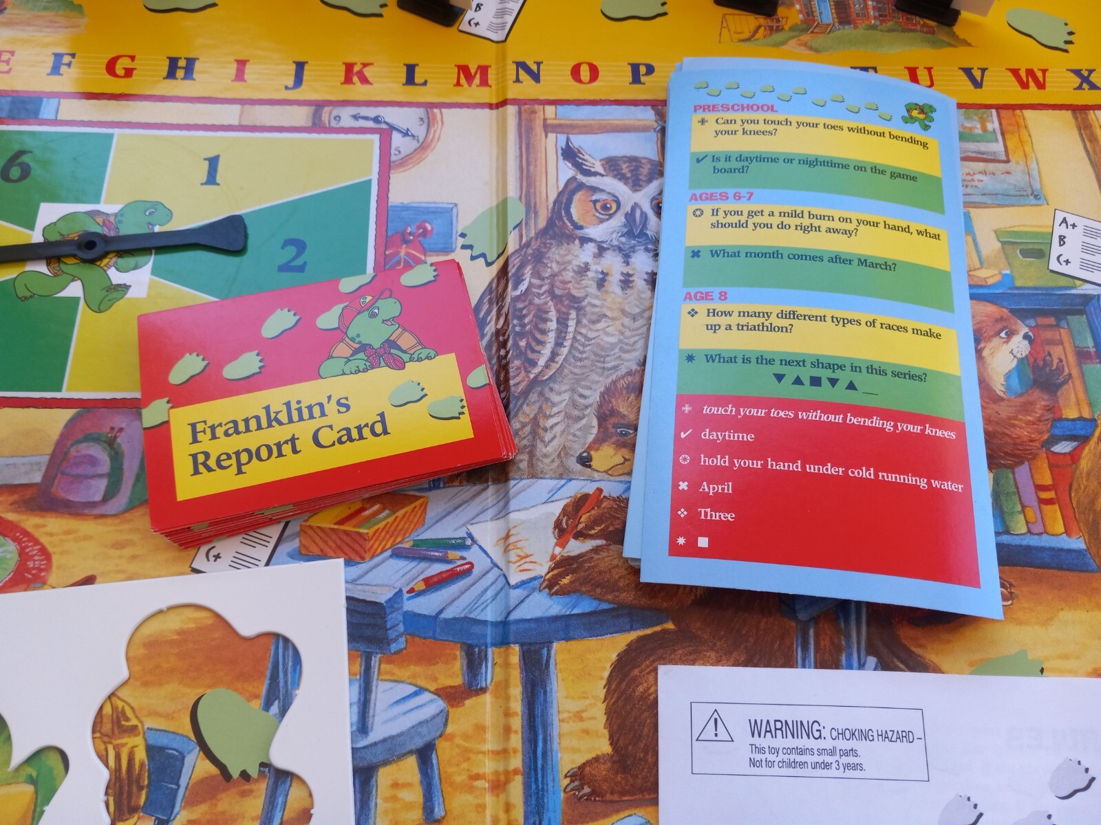 Franklin Goes to School 1986 Vintage Board Game Preschool to 8 years