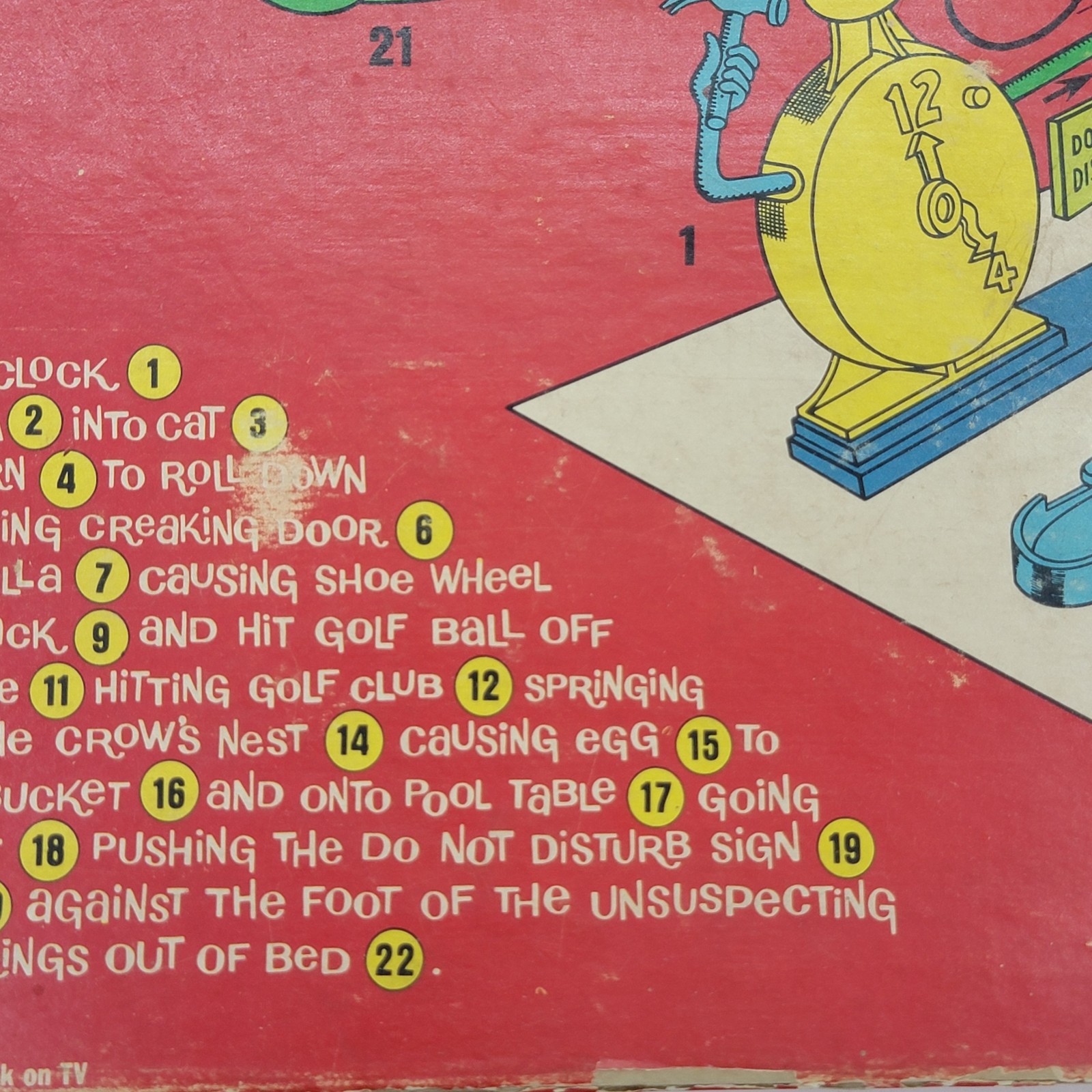 vintage 1964 Crazy Clock Game Ideal “99%” complete!