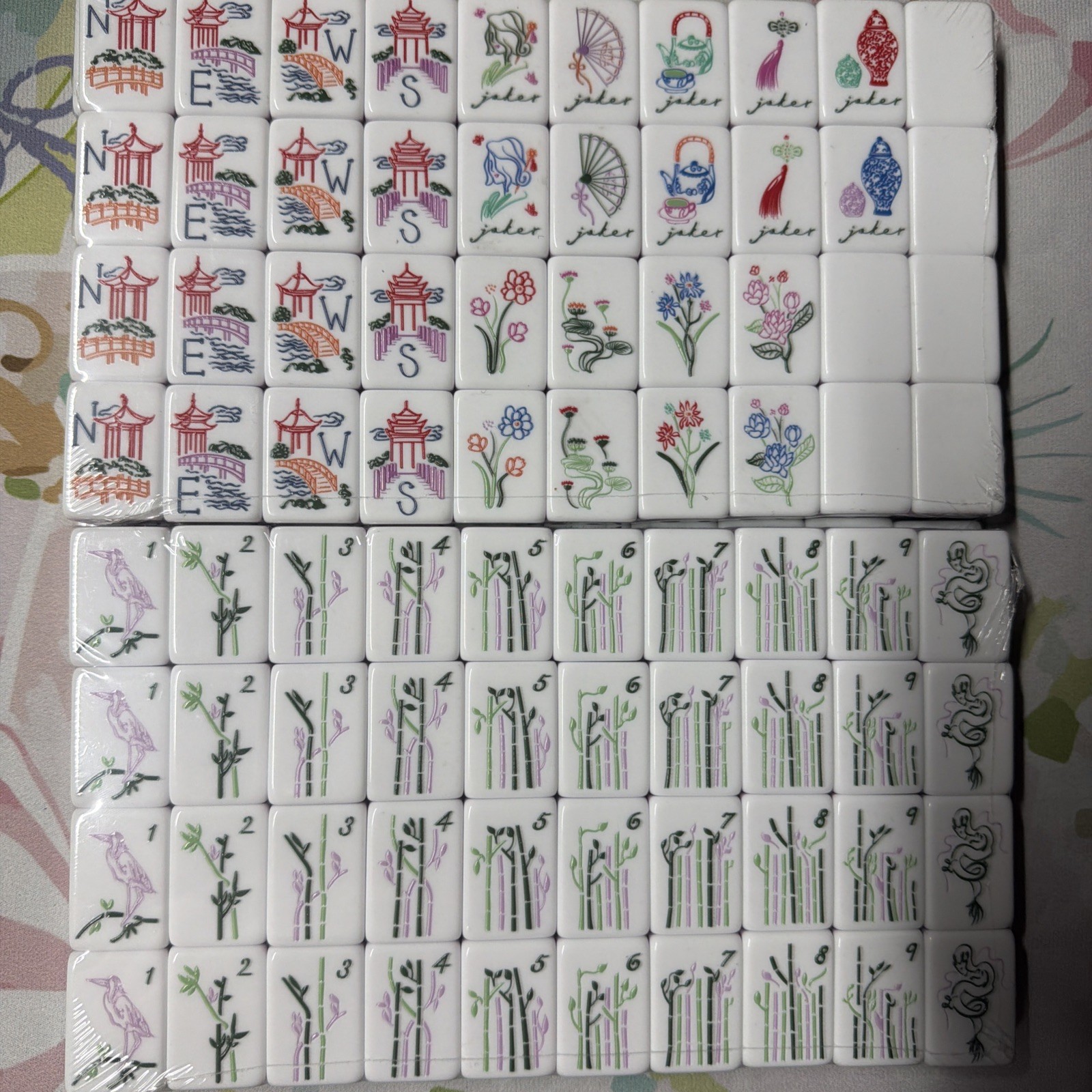 160 Mahjong Playing Tiles for American Style Game（12）