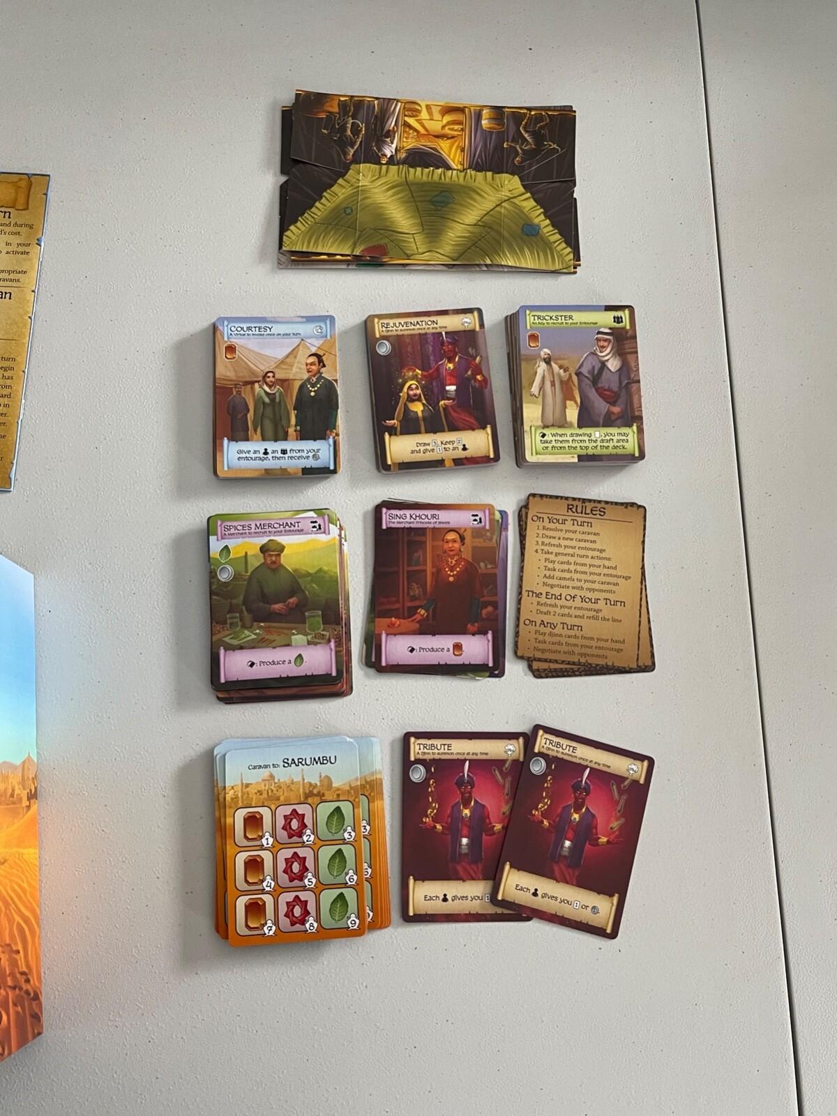 Merchants of Araby Kickstarter Board Card Game Used Daily Magic Games 2016 Nice