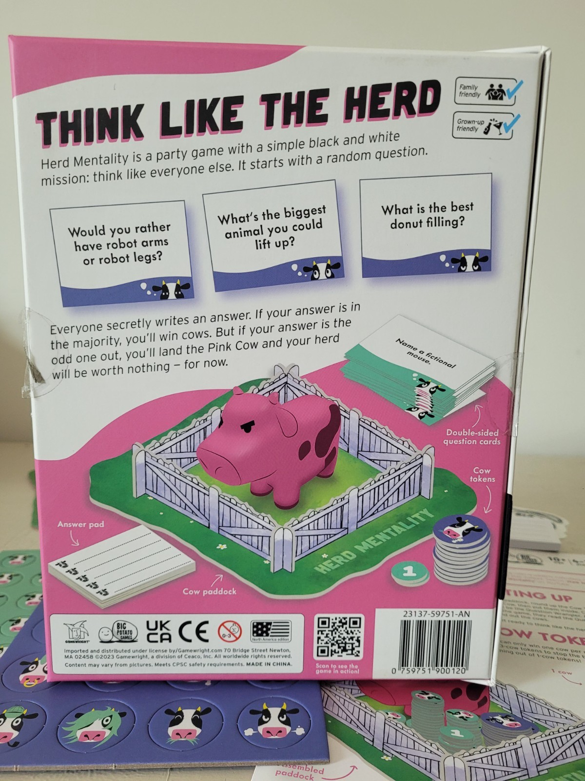 New Open Box -Herd Mentality Game by Big Potato Games 10+ Age