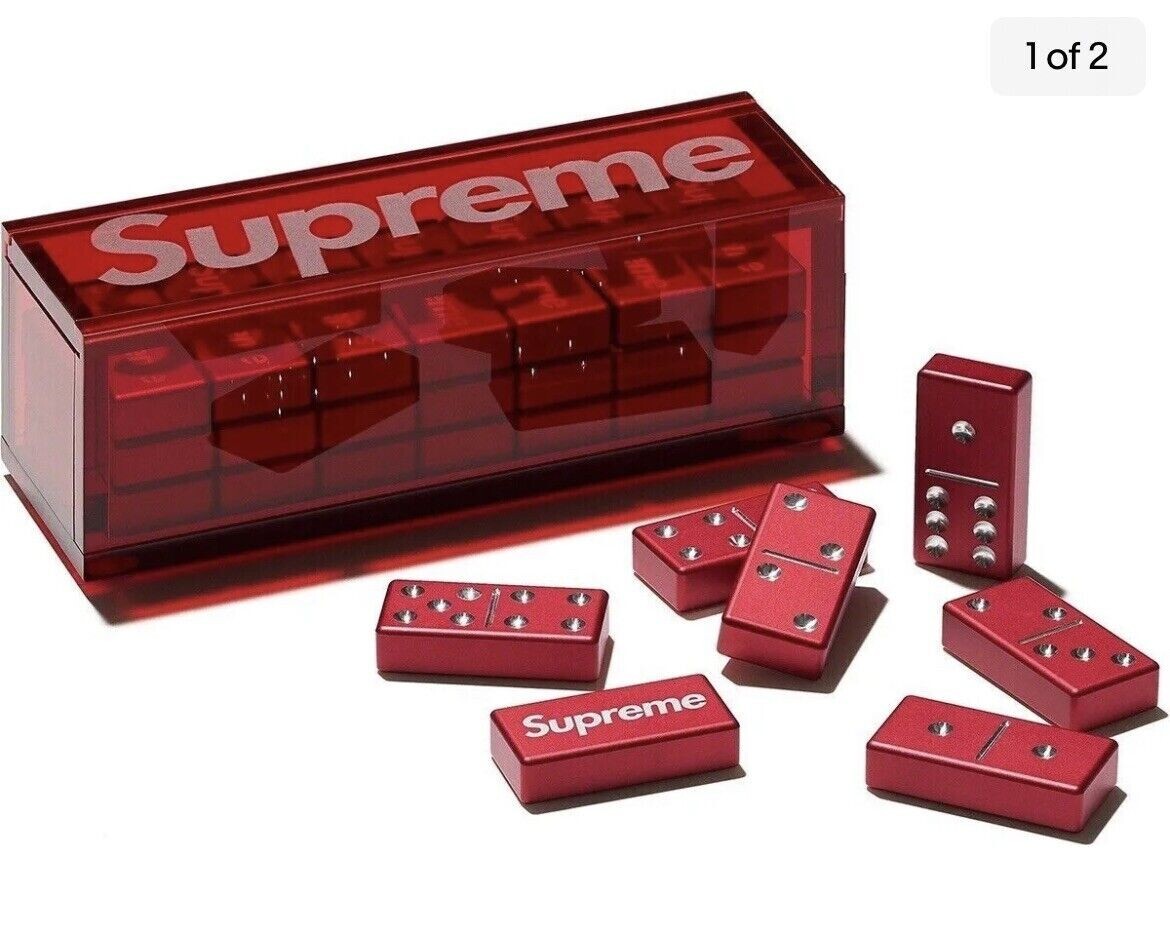 Supreme Aluminum Domino Set Red FW22 – In Hand – FREE SHIPPING