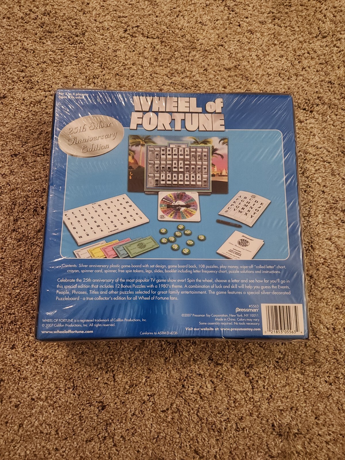 NEW Wheel of Fortune 25th Silver Anniversary Edition 2007 Pressman Sealed