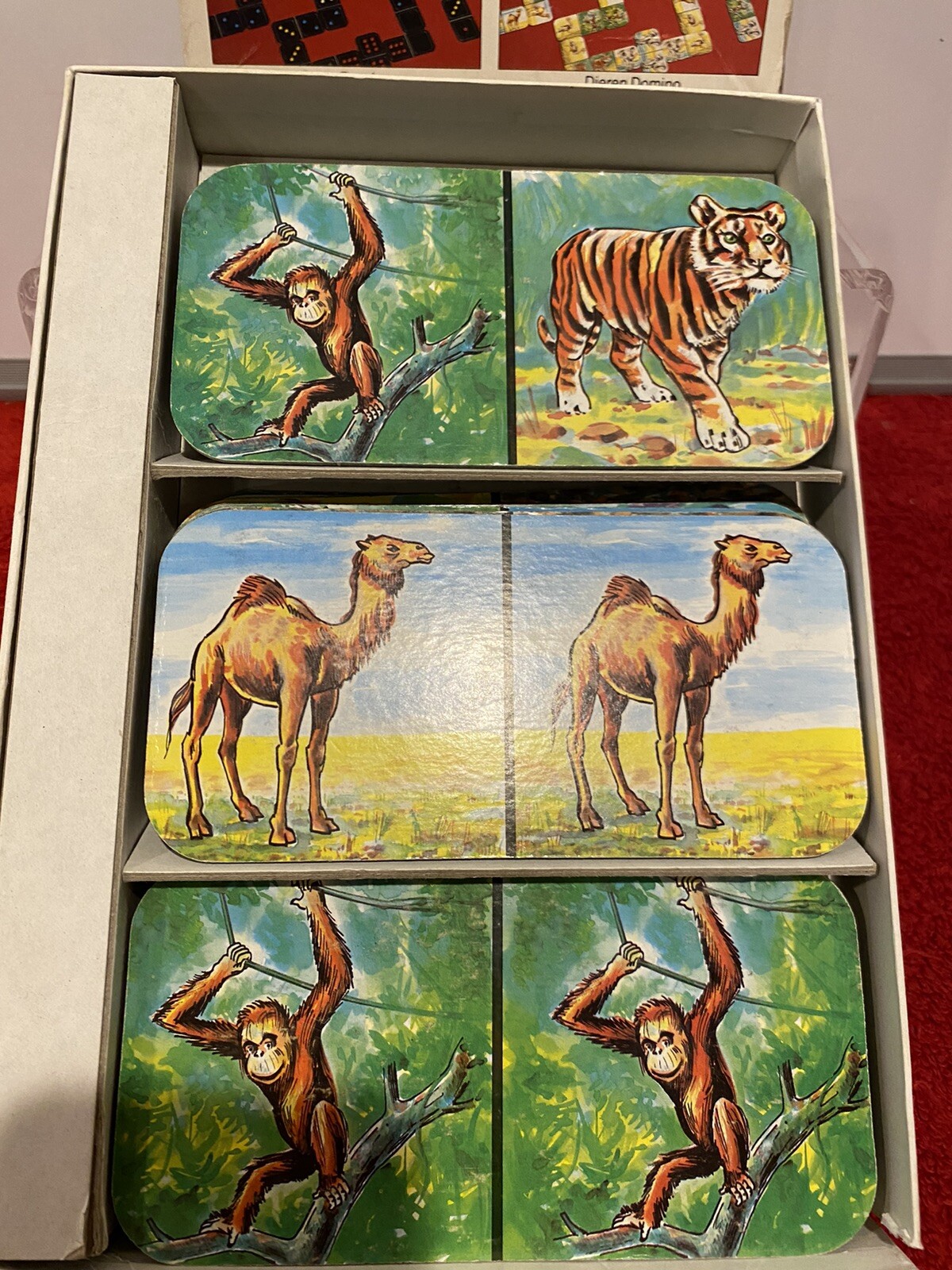 Vloer Domino Game Animals Leerspel Vintage Hema BV Amsterdam Dutch Game