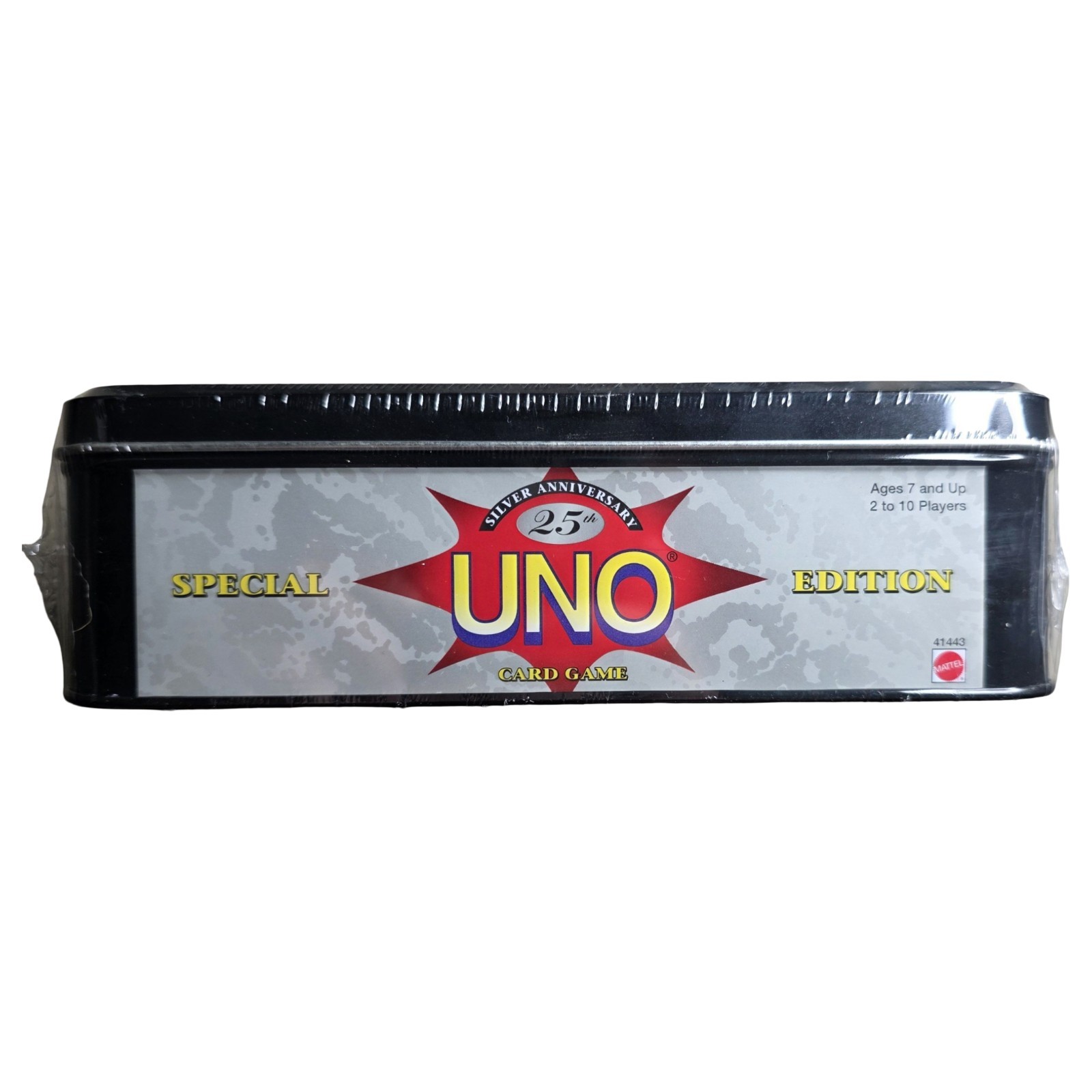 VTG 1997 Sealed UNO 25th Silver Anniversary Special Edition Card Game Tin
