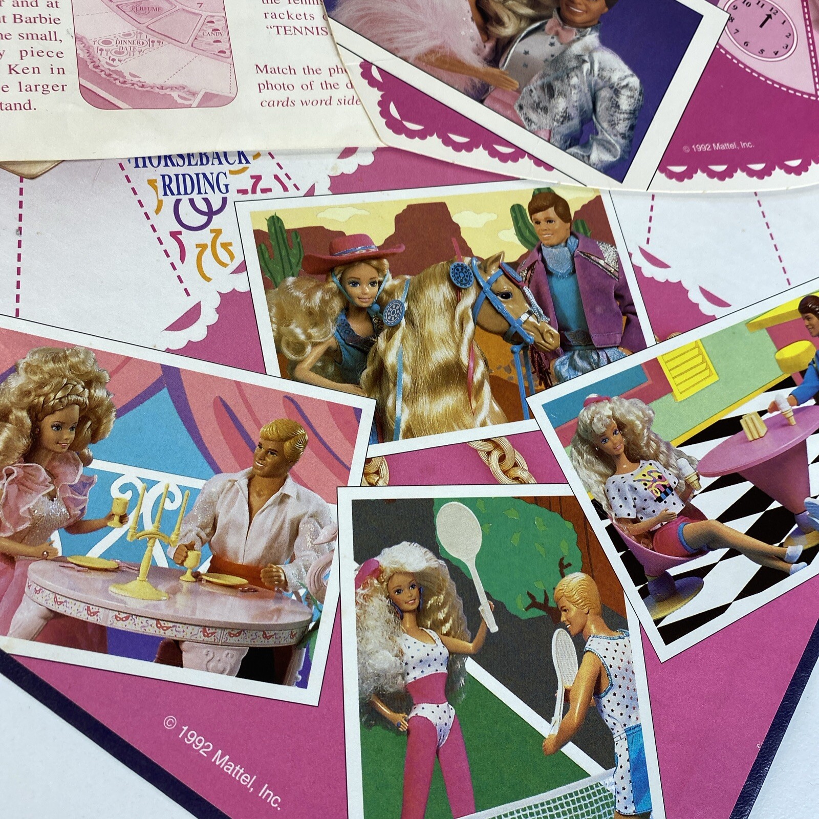 Vtg BARBIE DREAM DATE Golden Mattel Board Game Incomplete Replacement Parts