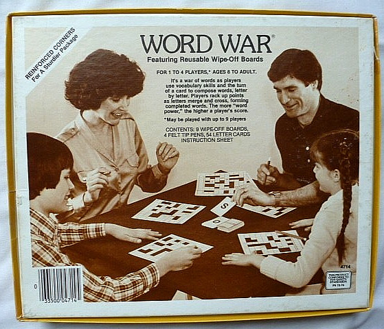 Vintage Word War Competitive Crossword Game 1983 Western Pub Complete