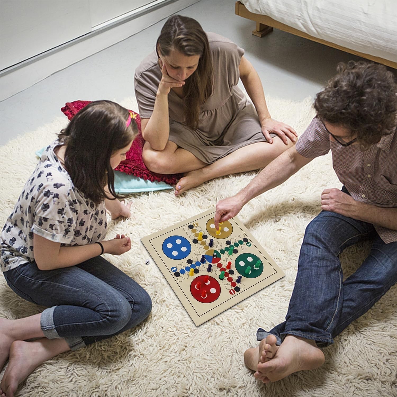 7-in-1 Wooden Board Game Set for Kids Adults, Tabletop Combo Classic Travel Port