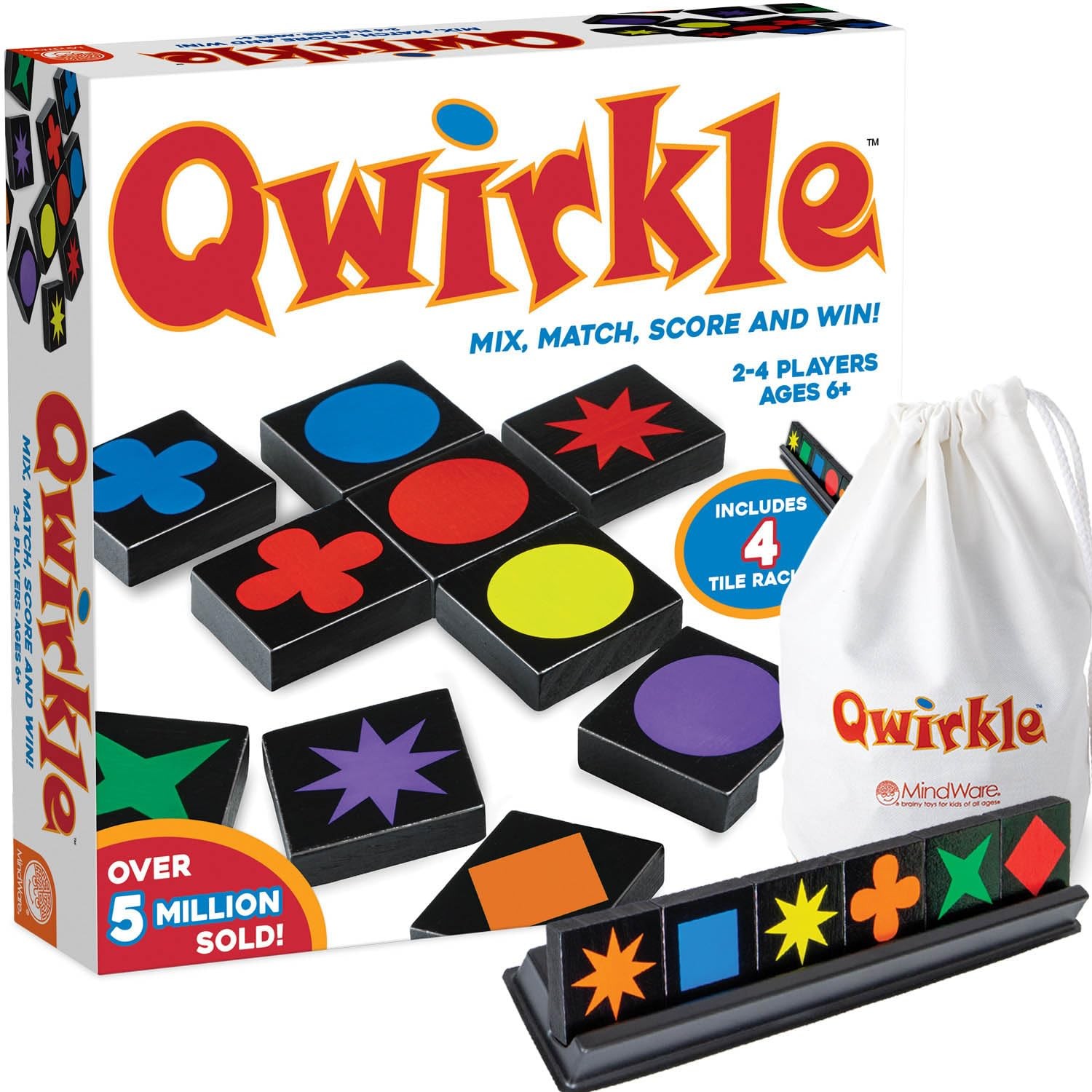 Qwirkle Strategy Game Multicolor Tabletop Family Game For All Ages