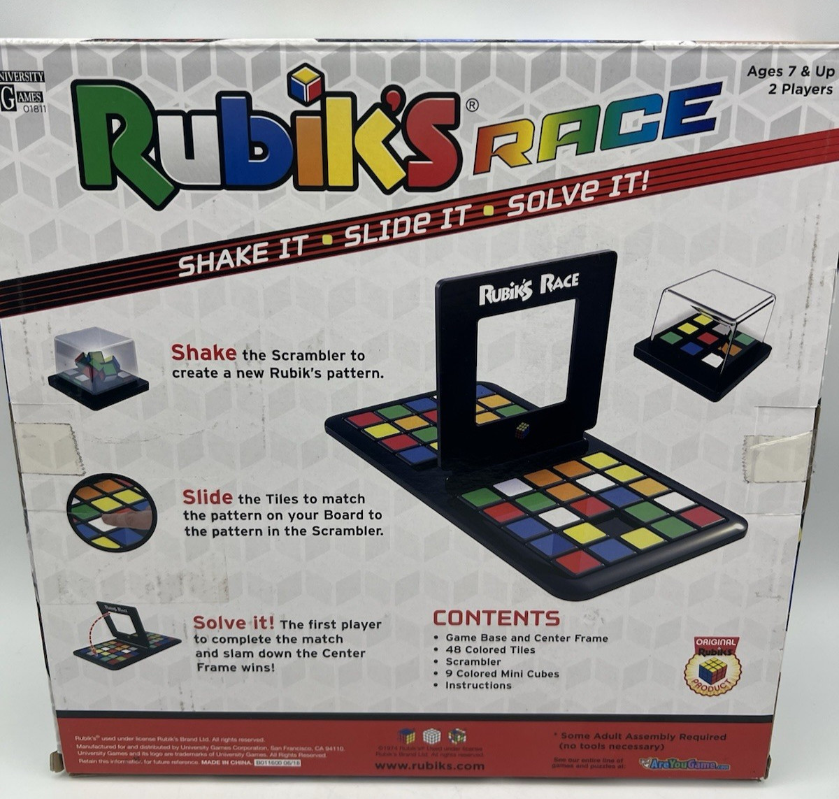 Rubik’s Race Board Game 2 Player Puzzle Challenge Complete University Games