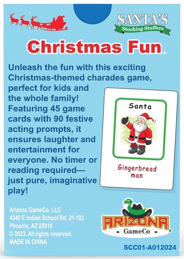 Santa Claus Charades Card Game for Kids Christmas Family Party Sealed