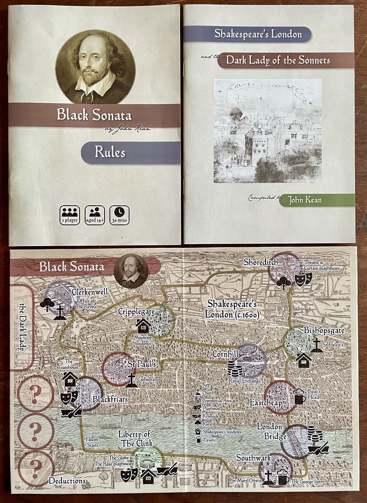 Black Sonata – Shakespeare Board Game w/Fair Youth Expansion – Mint
