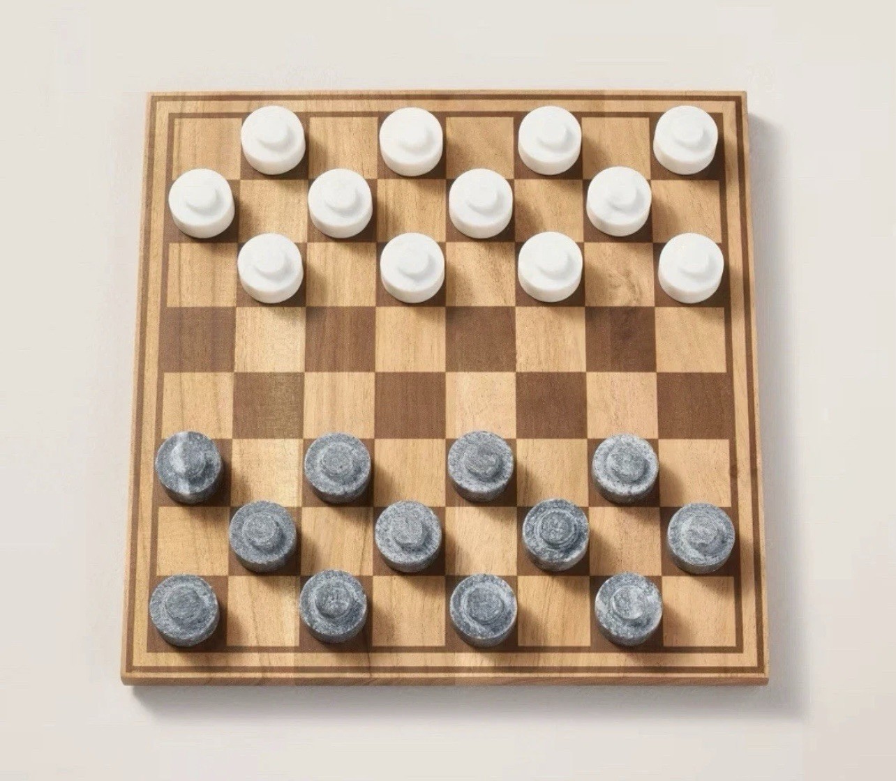 Wood & Marble Checkers Board Game – Hearth & Hand™ with Magnolia: Classic Adult