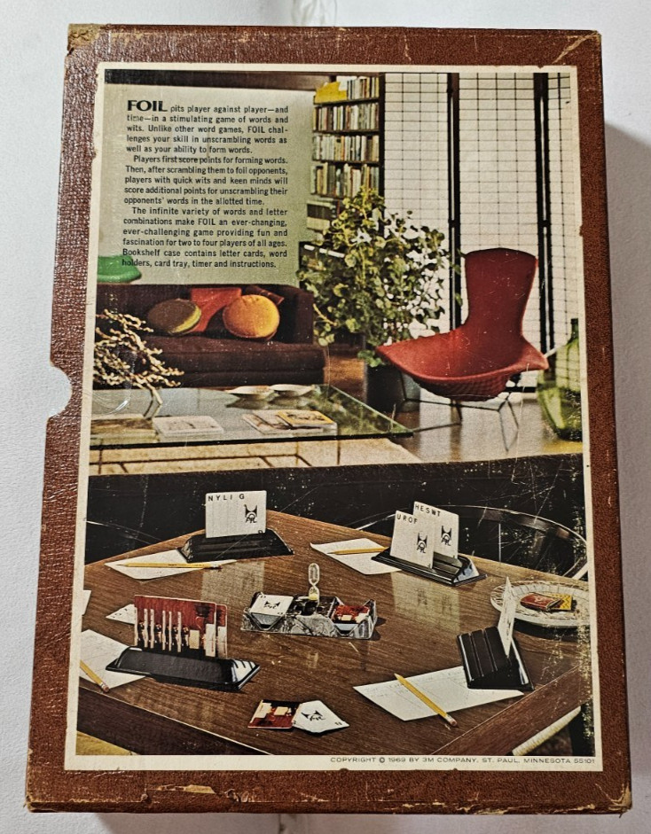 1968 Foil Challenging Game Of Words And Wits 3M Bookcase Game 100% Complete
