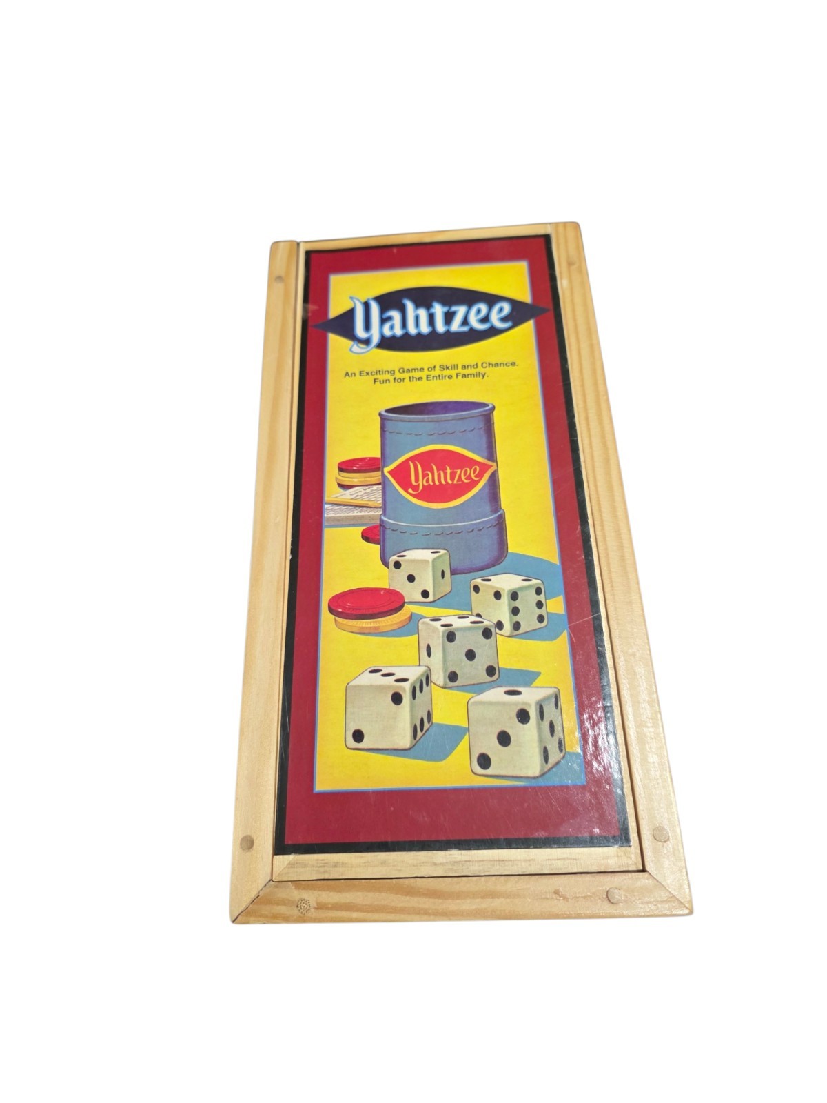 Vintage Yahtzee Nostalgia Edition Wooden Box Complete Parker Brothers 2004