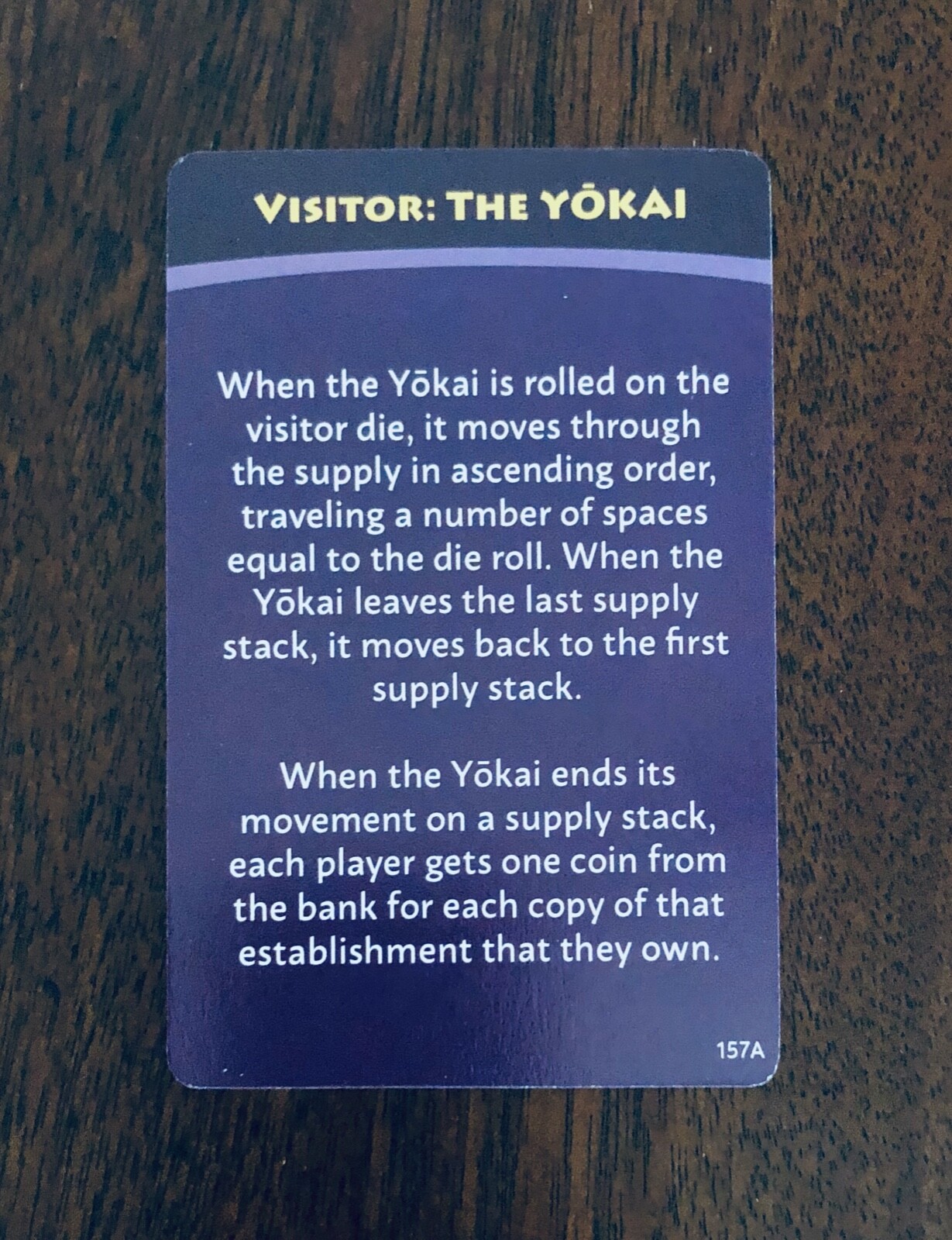 Machi Koro Legacy | Visitor: The Yokai Rule Card | Replacement/Extra Game Piece