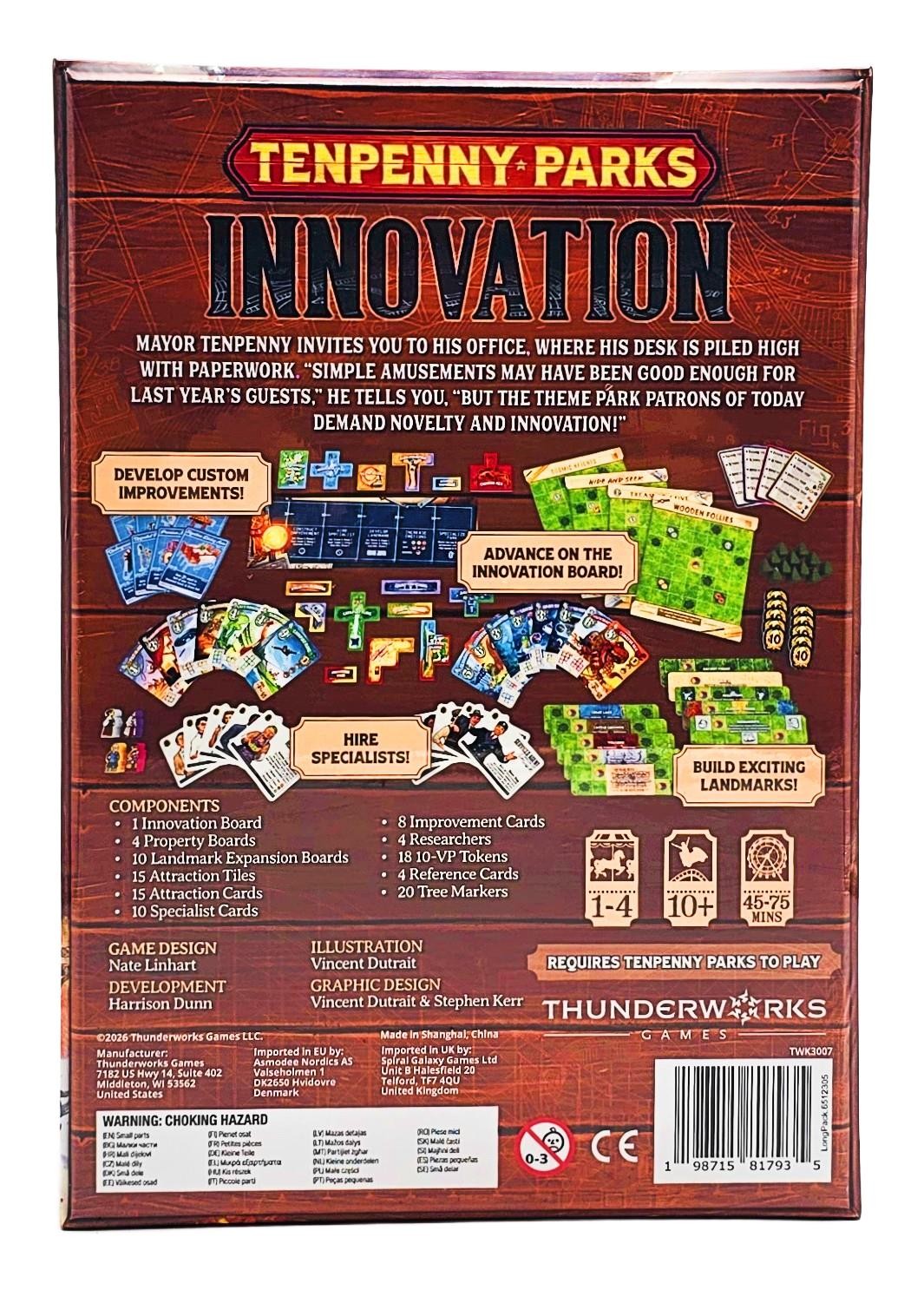Tenpenny Parks: Innovation by Thunderwork Games – SEALED