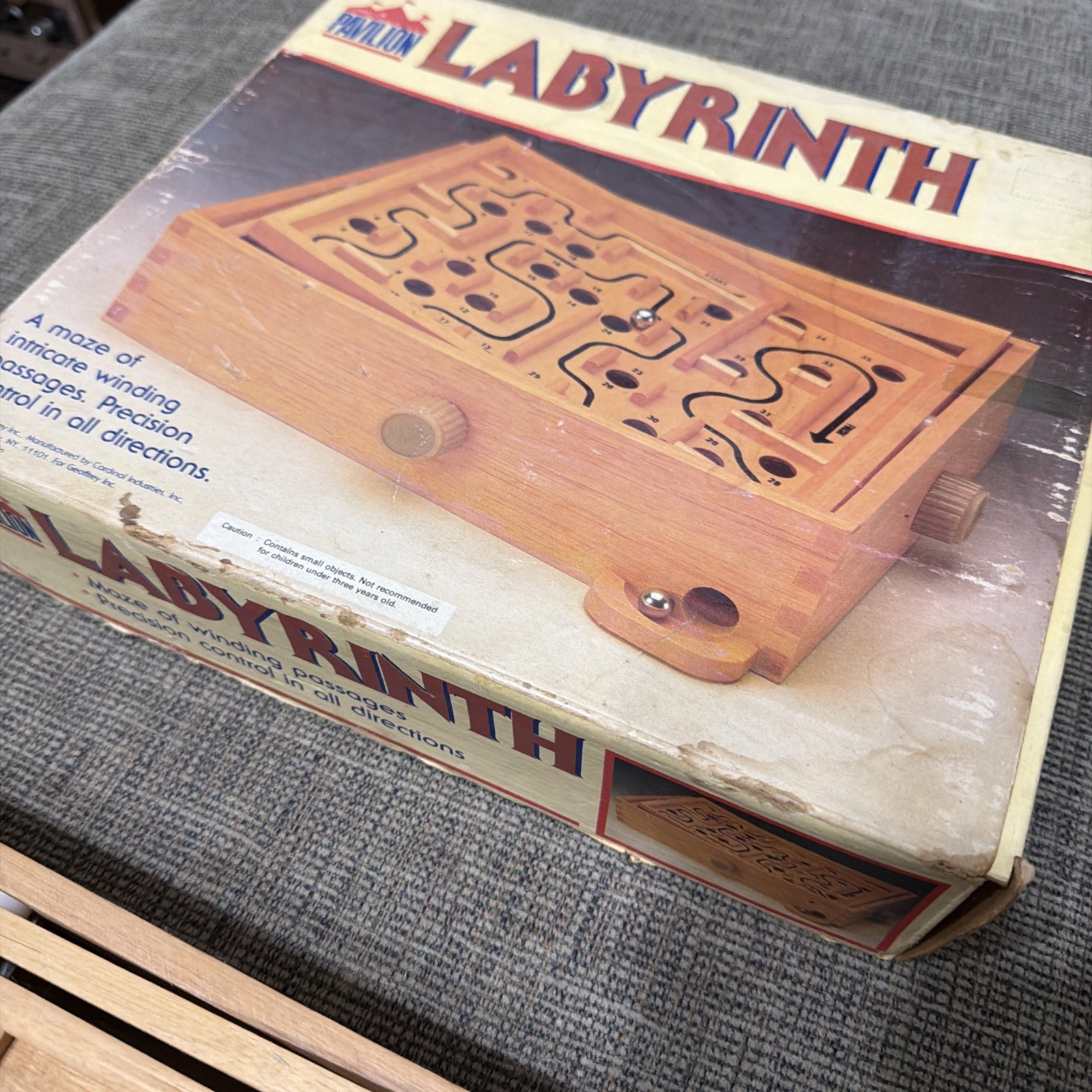 Vintage Labyrinth Game by Pavilion 1987 with Tray and 2 Metal Marbles