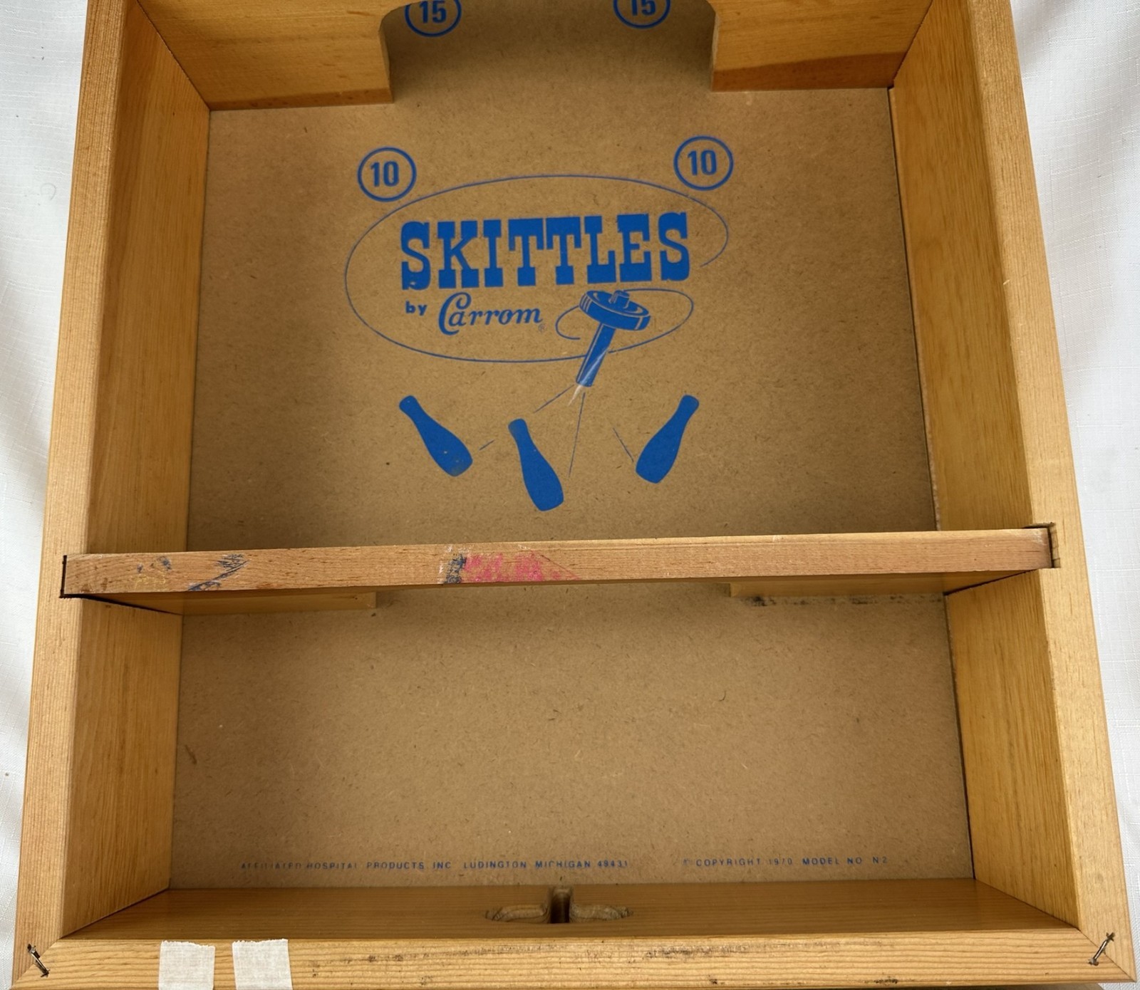 Vintage Carrom Skittles Game Skittle Bowl Game Complete in Good Cond FREE SHIP