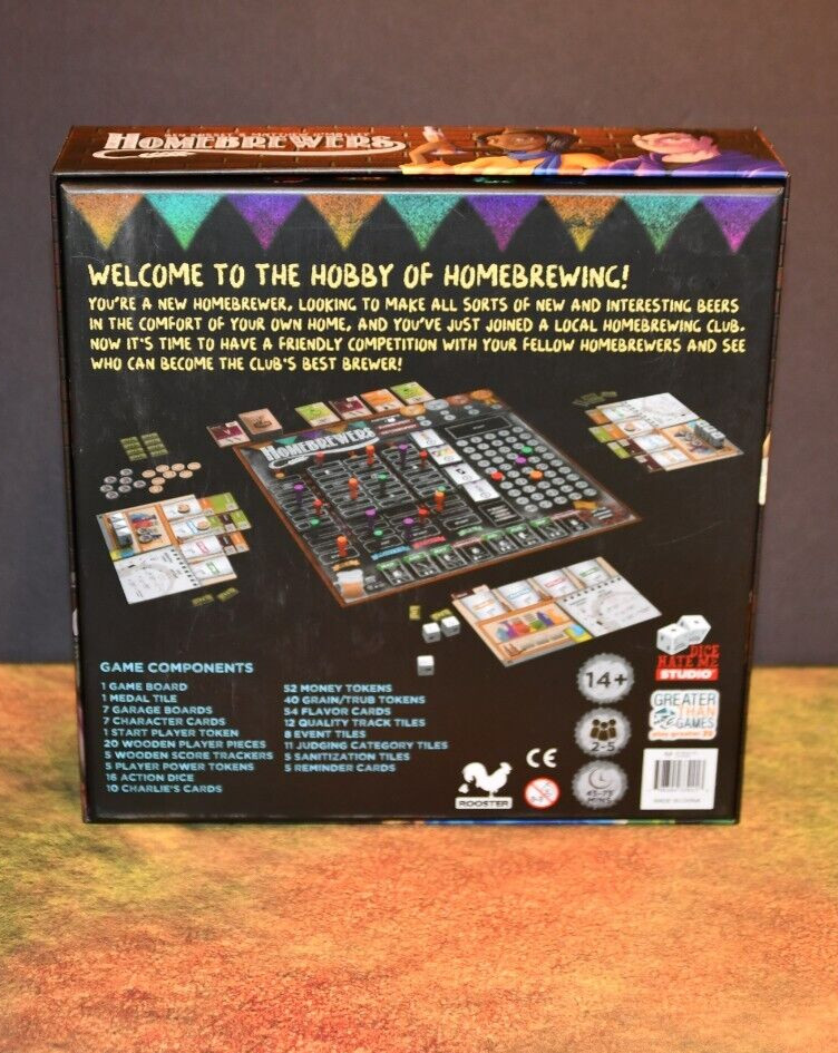 Homebrewers Board Game + Mini Expansion – Greater Than Games – VG