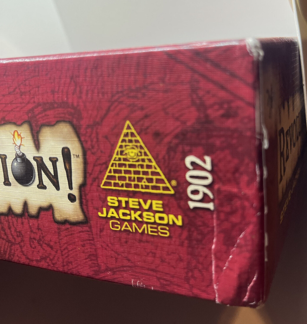 Revolution Board Game Steve Jackson 1st Edition 2nd Printing 100% Complete EUC