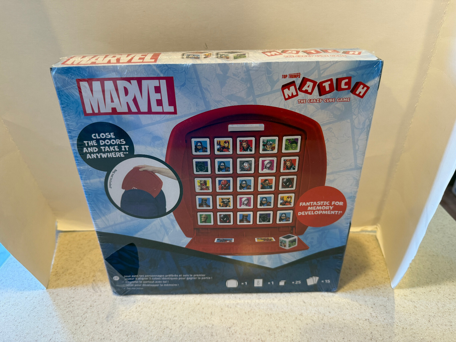 New Top Trumps Match Marvel Avengers Crazy Cube Game play with 15 superheroes