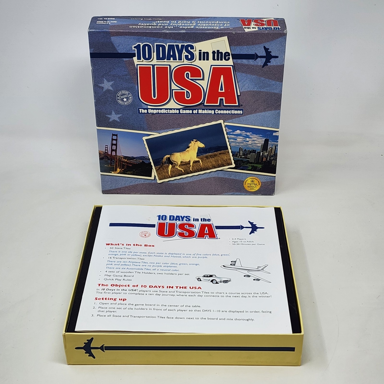 10 Days In The USA Board Game Out Of The Box Publishing 2003 Complete Pre-owned