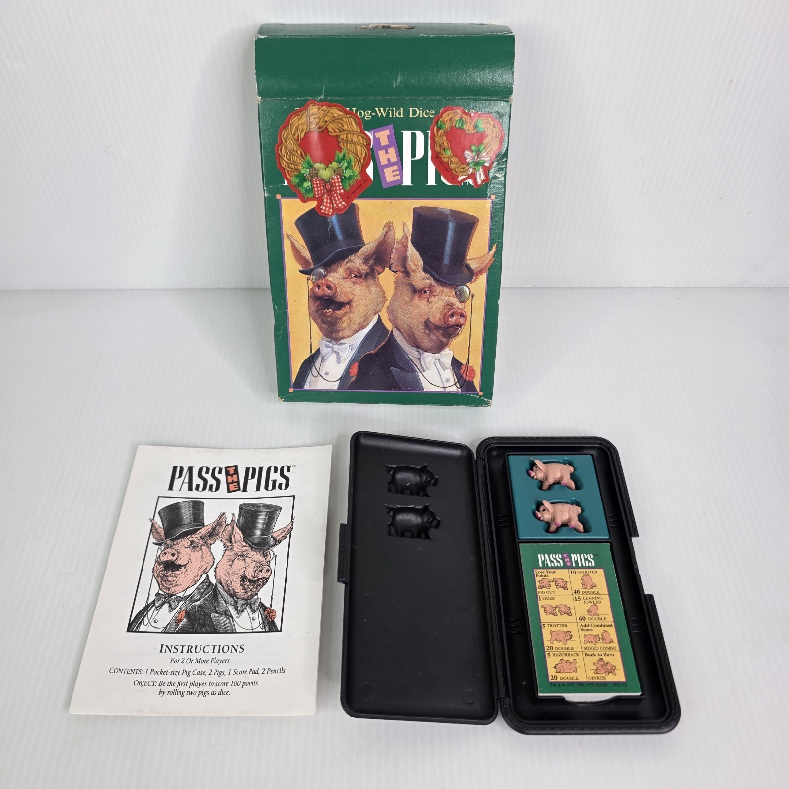 Vtg Pressman 6 in 1 Travel Magnetic Games to Go 1994 and Pass the Pigs Game 1991