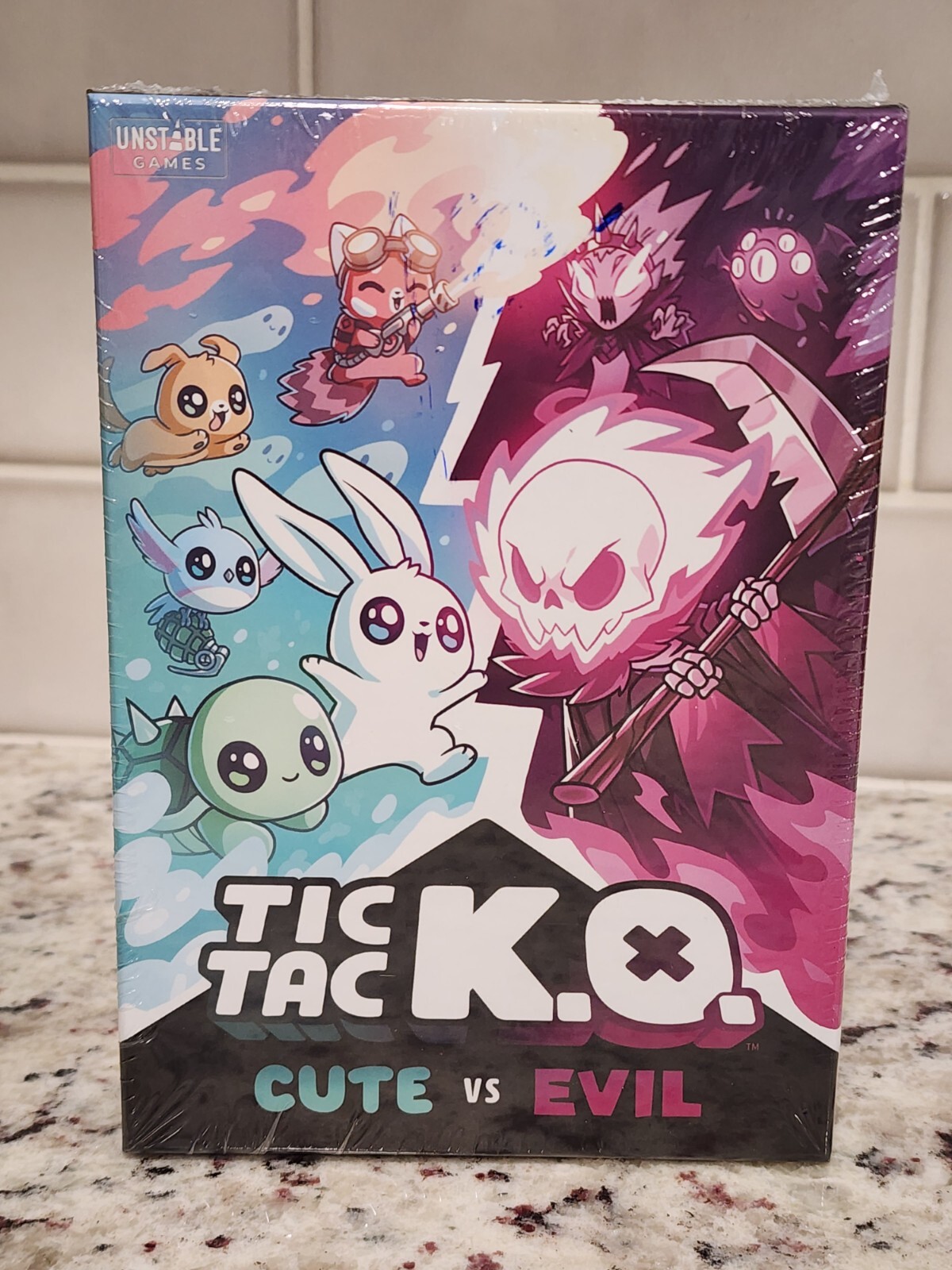 Tic Tac KO Cute vs Evil Card Game NEW 8+ K.O. 2-4 Players Unstable Games