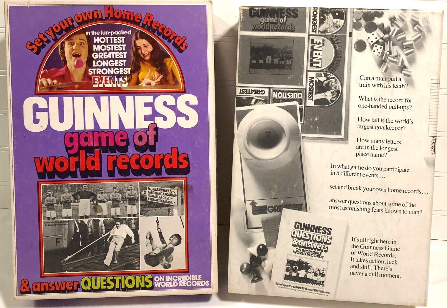 Guinness Game of World Records 1975 VTG Parker Brothers #75 Sterling Publishing