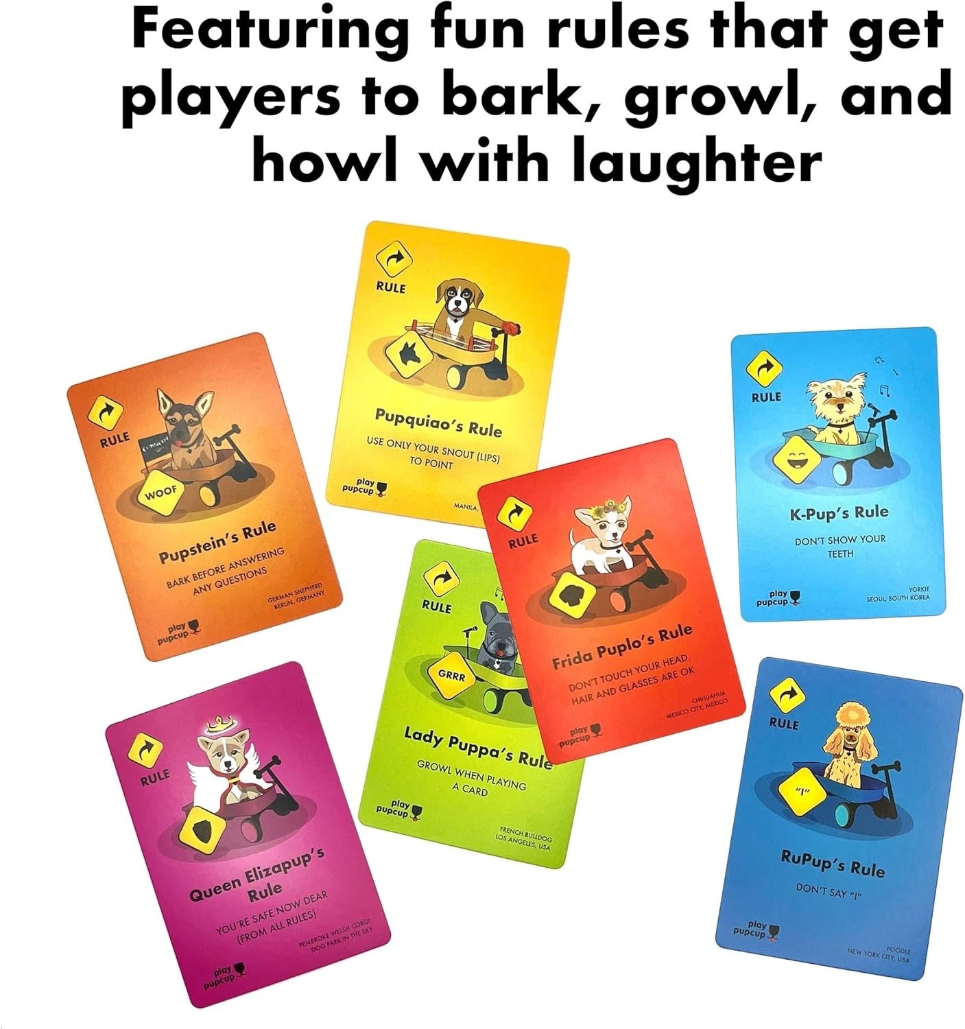 PupCup A Puppy Powered Card Game for 4-6 Players, Family Card Game – NEW
