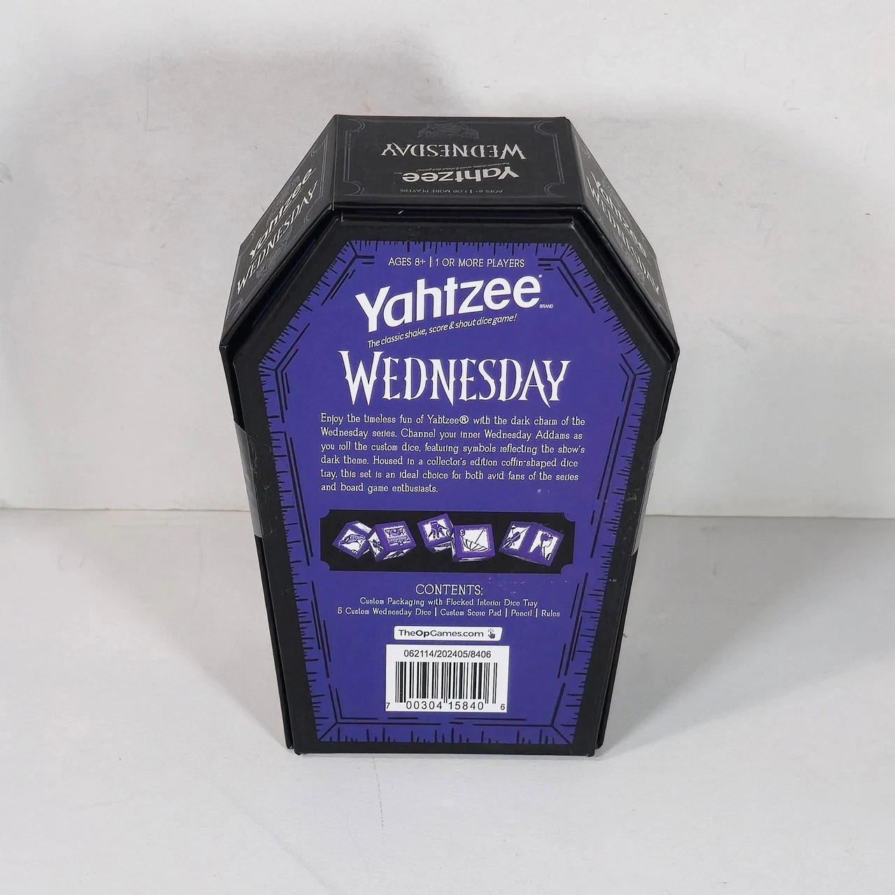 Yahtzee: Wednesday Addams Edition – New Sealed Board Game Family Fun Night