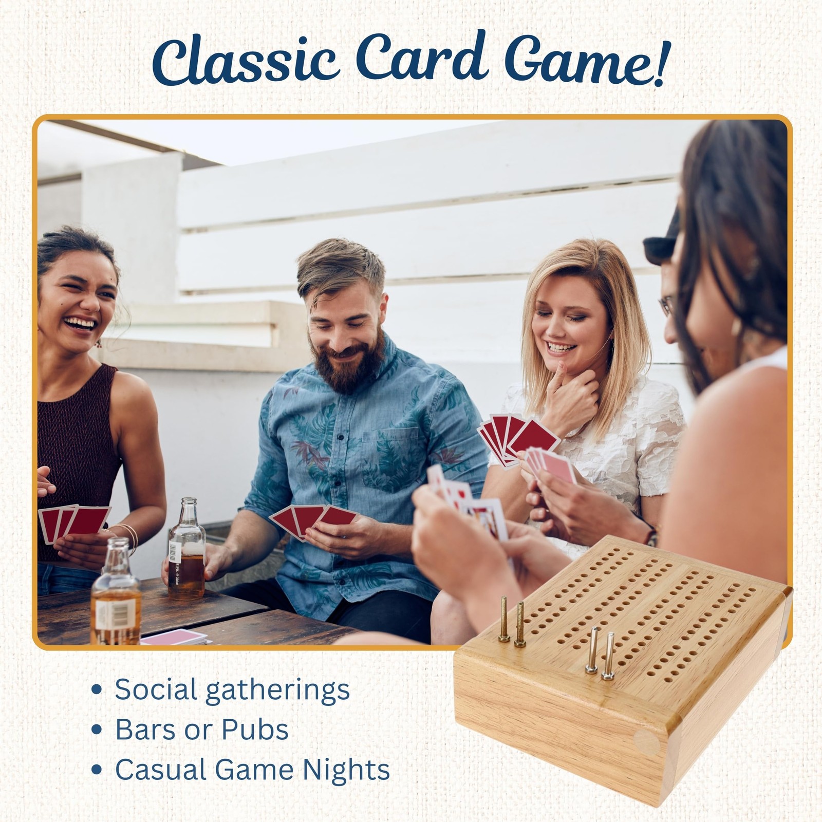 WE Games Wooden Travel Cribbage Board Game Set 4.75 in, Small 2 Track Travel Cri