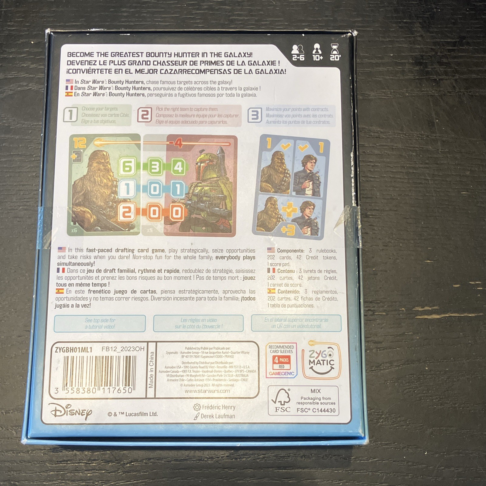 Zygomatic Star Wars: Bounty Hunters Fast-Paced Card Game 2-6 Players 10+