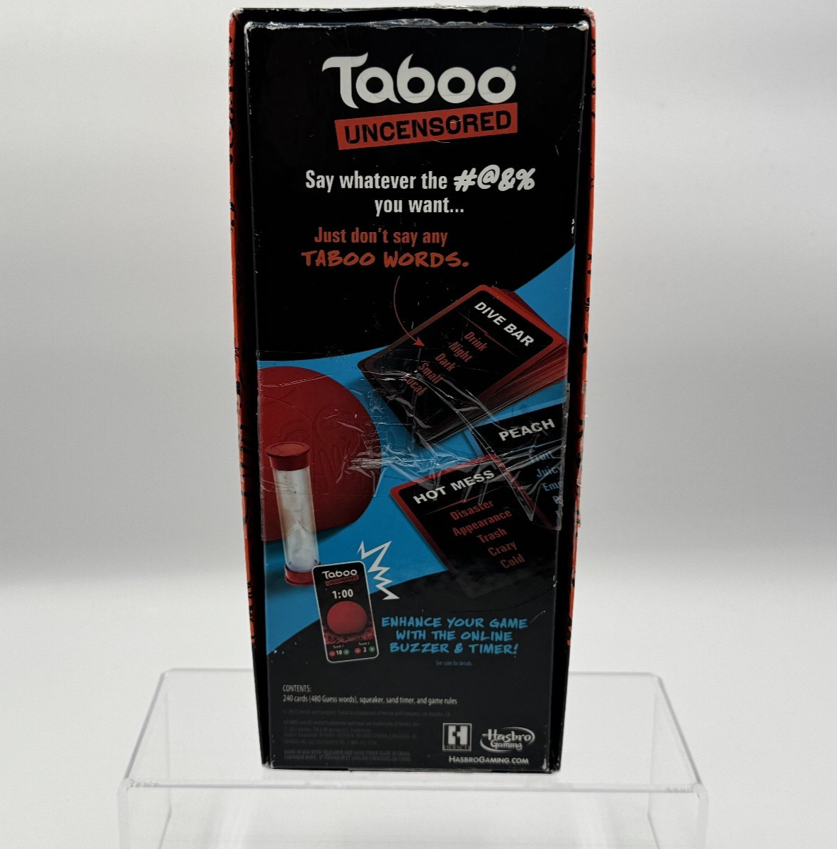 Hasbro Gaming Taboo Uncensored Board Game for Adults Ages 17+, pre-owned.