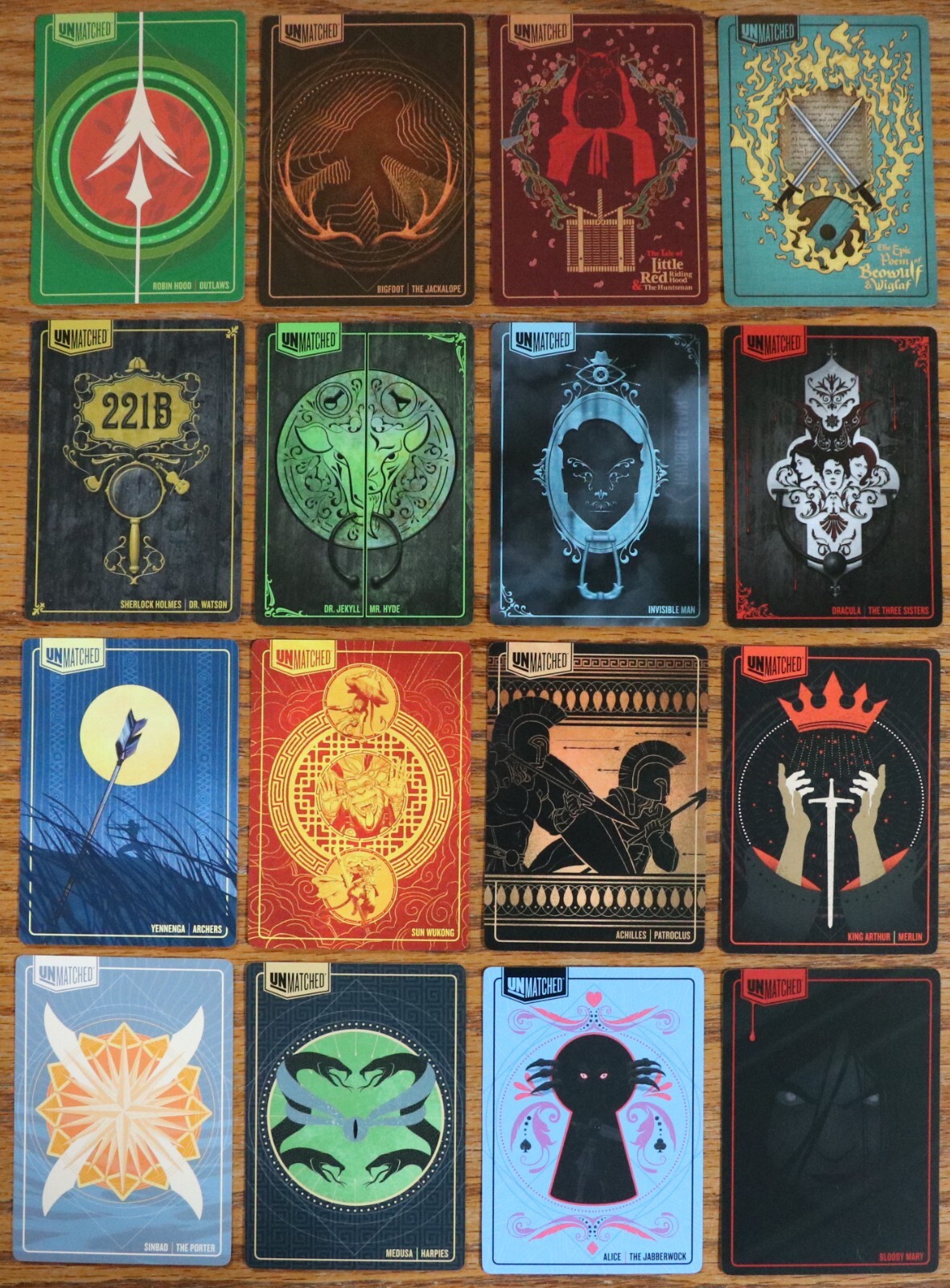Unmatched Gamefound 16 Alternate Art Promo Cards Pack Restoration Games New