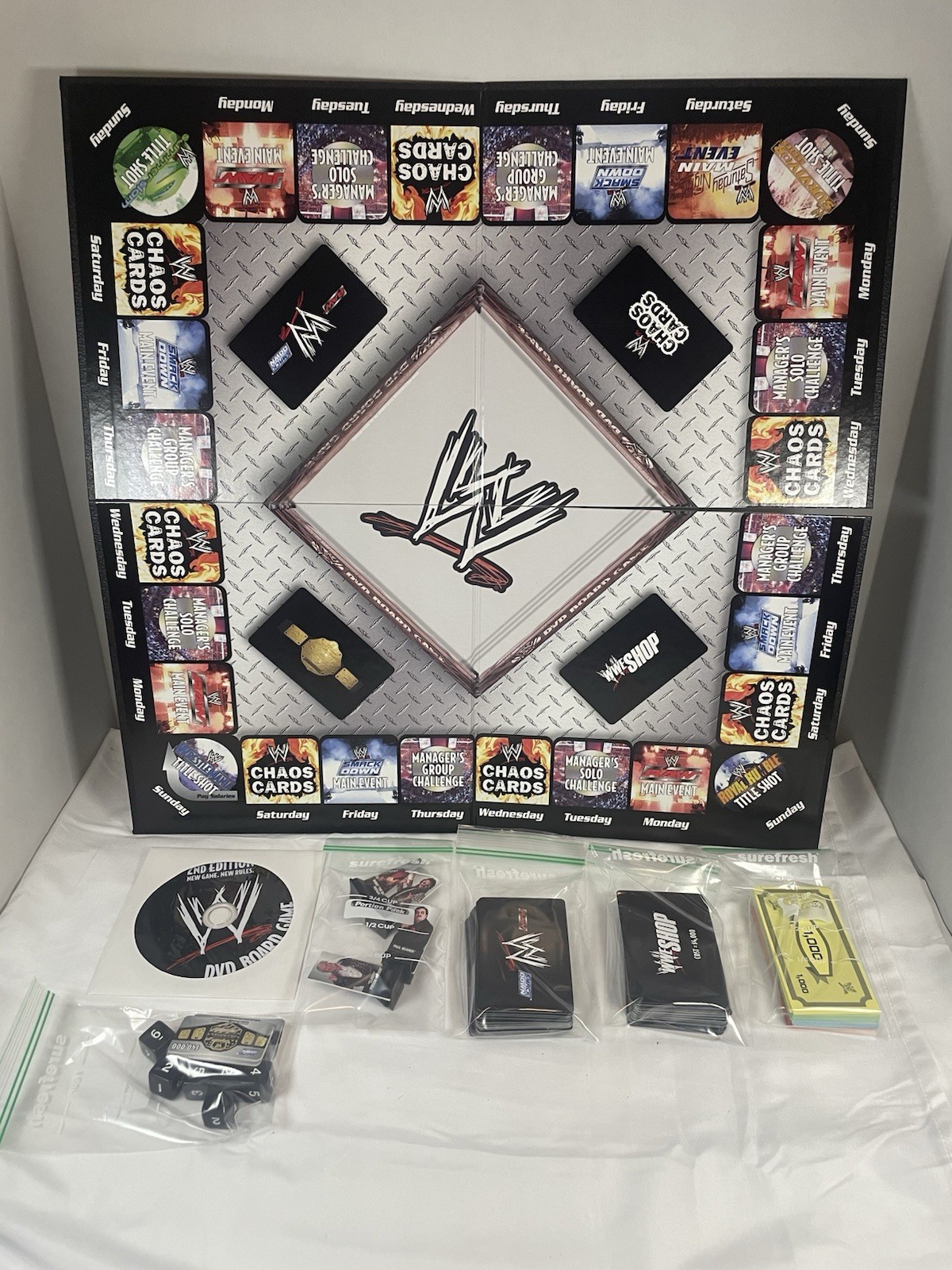 2006 WWE DVD Board Game Specialty Board Games SPG 2nd Edition Raw WW Smackdown