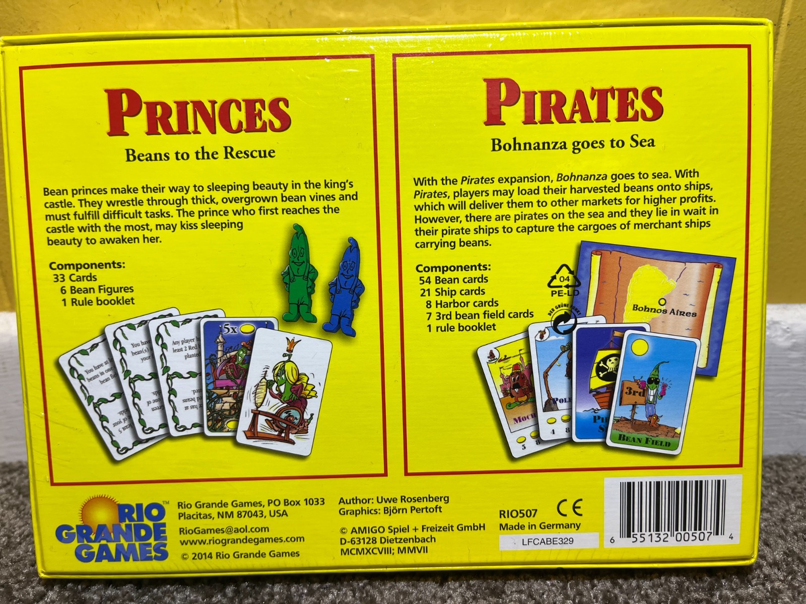 Bohnanza Princes and Pirates Game, Rio Grande Games, Uwe Rosenburg Brand New NIS