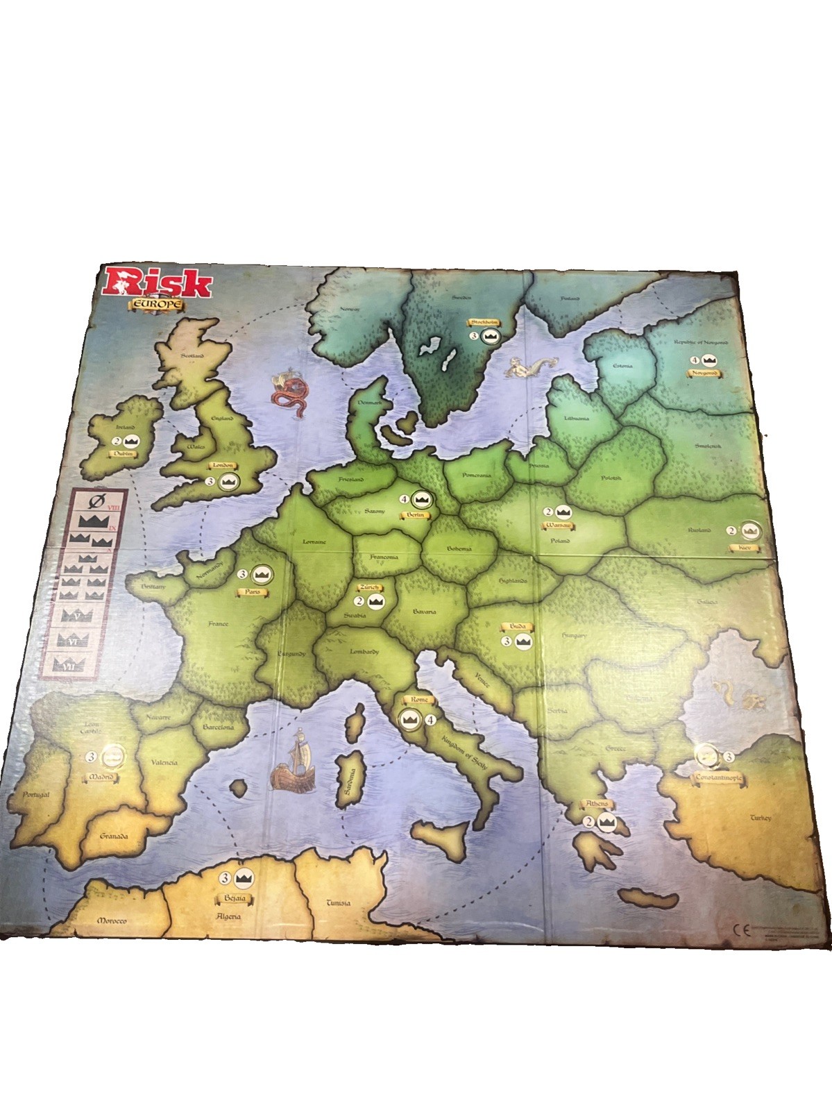 Risk Europe GAME 2015 War Strategy Board Game FOR REPLACEMENT PARTS INCOMPLETE