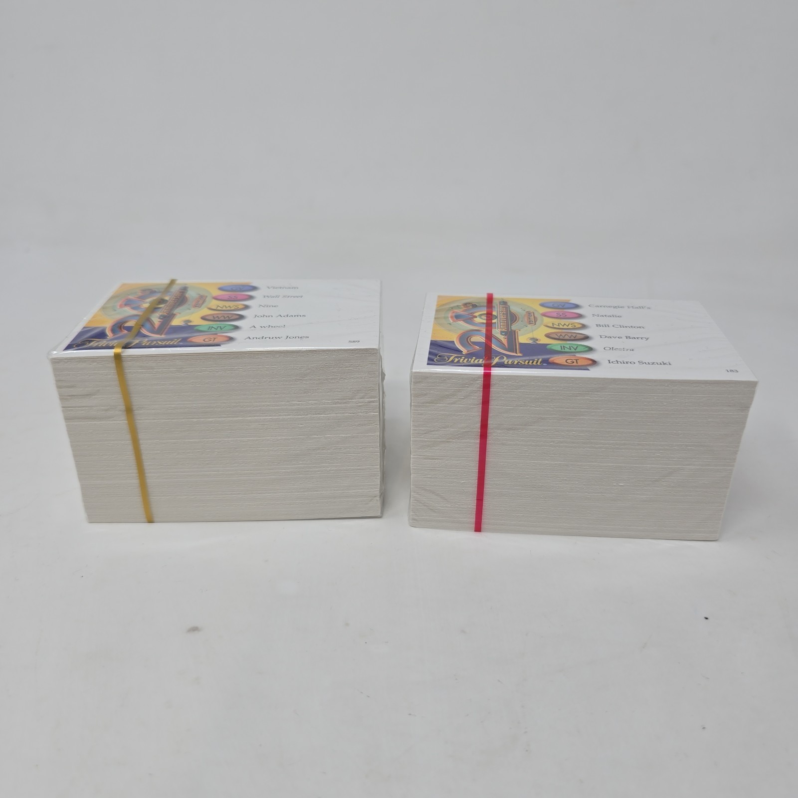 2 Decks Trivial Pursuit 20th Anniversary Edition Trivia Cards NEW!