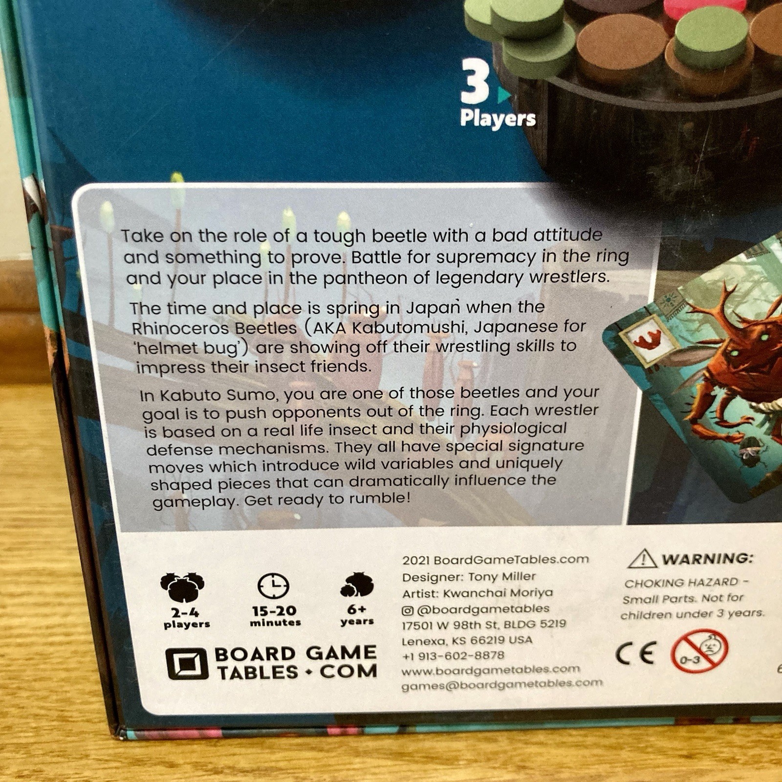 Kabuto Sumo Board Game – Complete – Age 6+ 2021 By Board Game Tables 2-4 Players