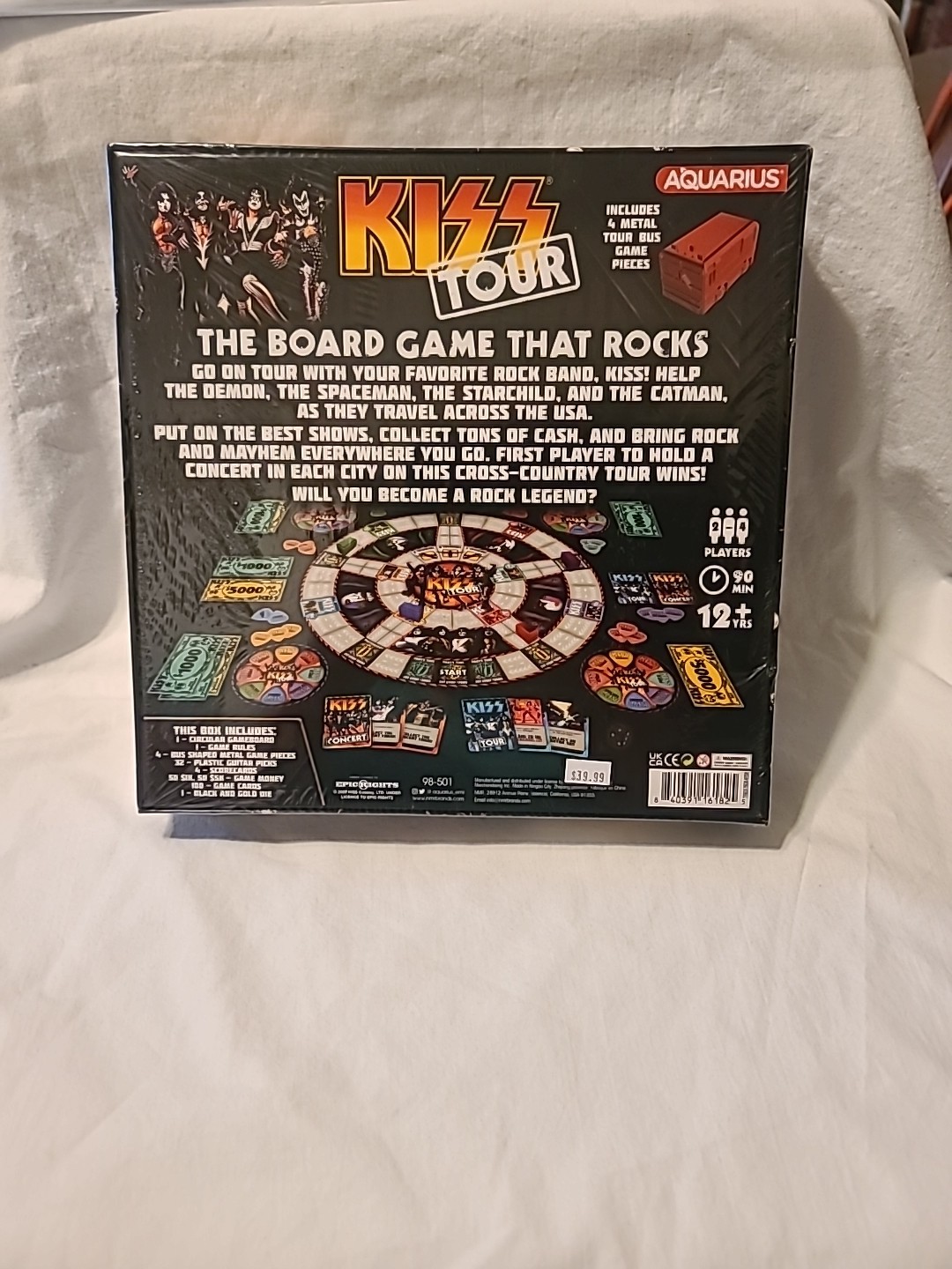 KISS Tour Board Game Aquarius Gene Simmons Paul Stanley Ace Frehley NEW SEALED